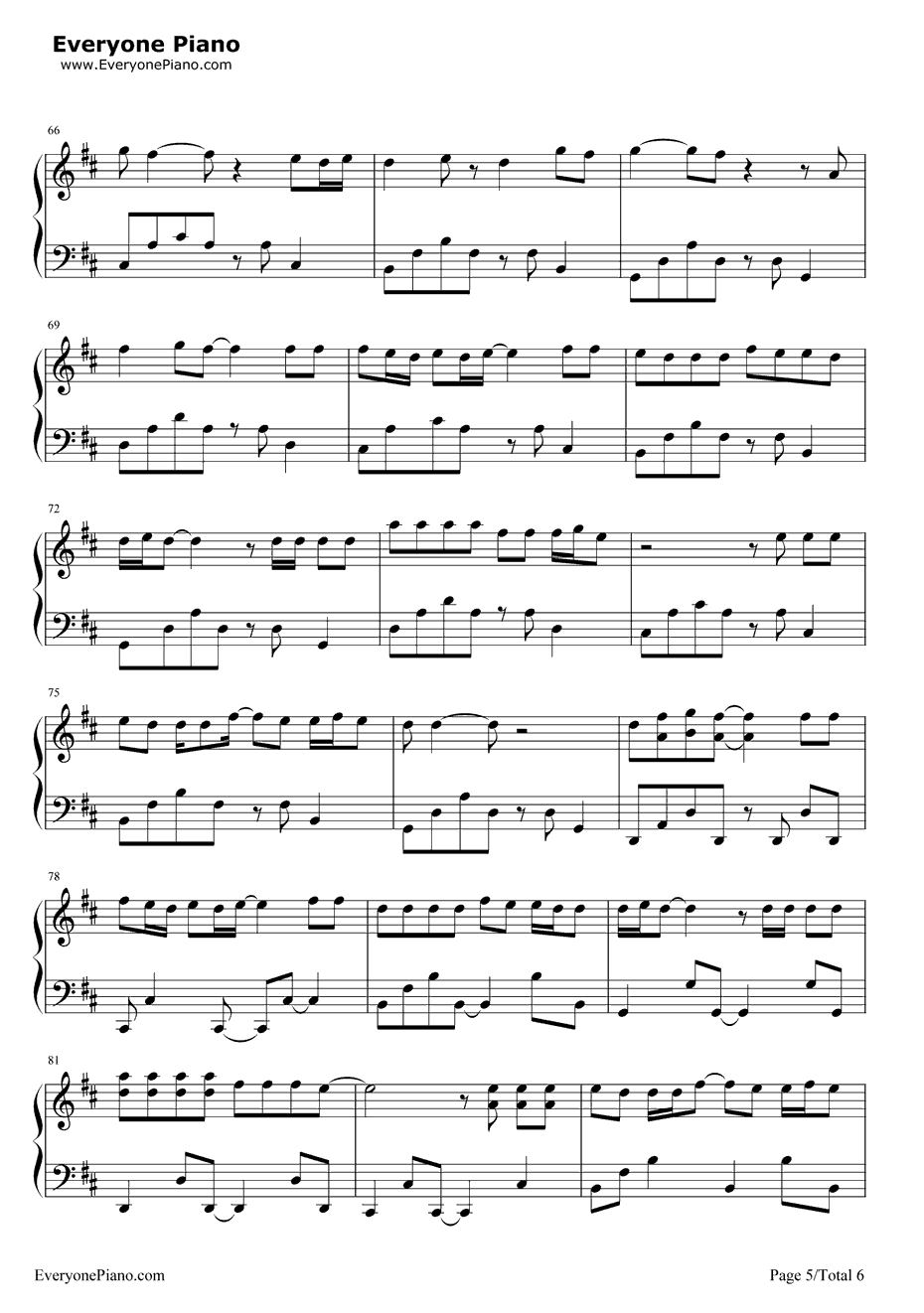 思念是一种病钢琴谱5-张震岳