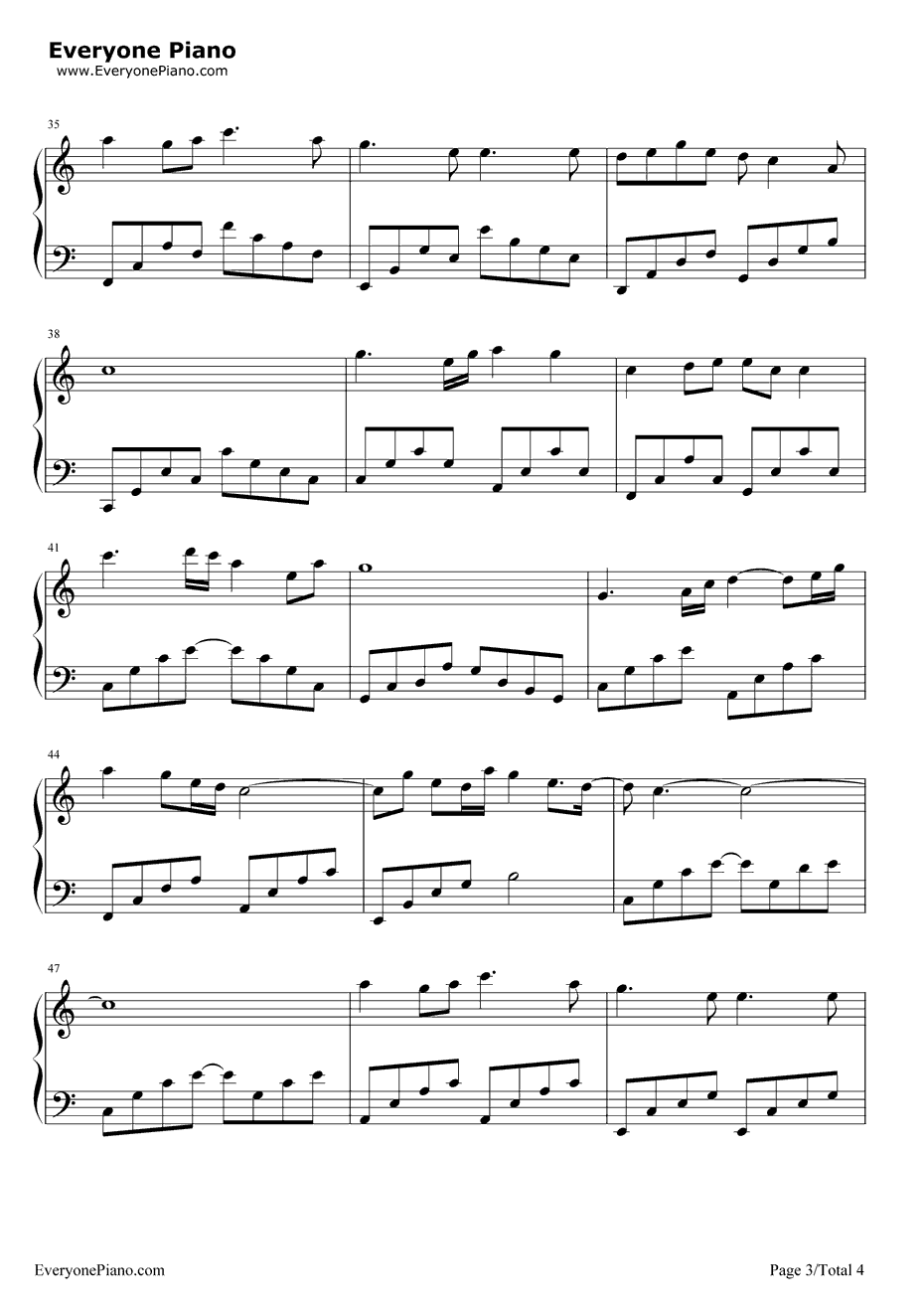 城里的月光钢琴谱3-许美静