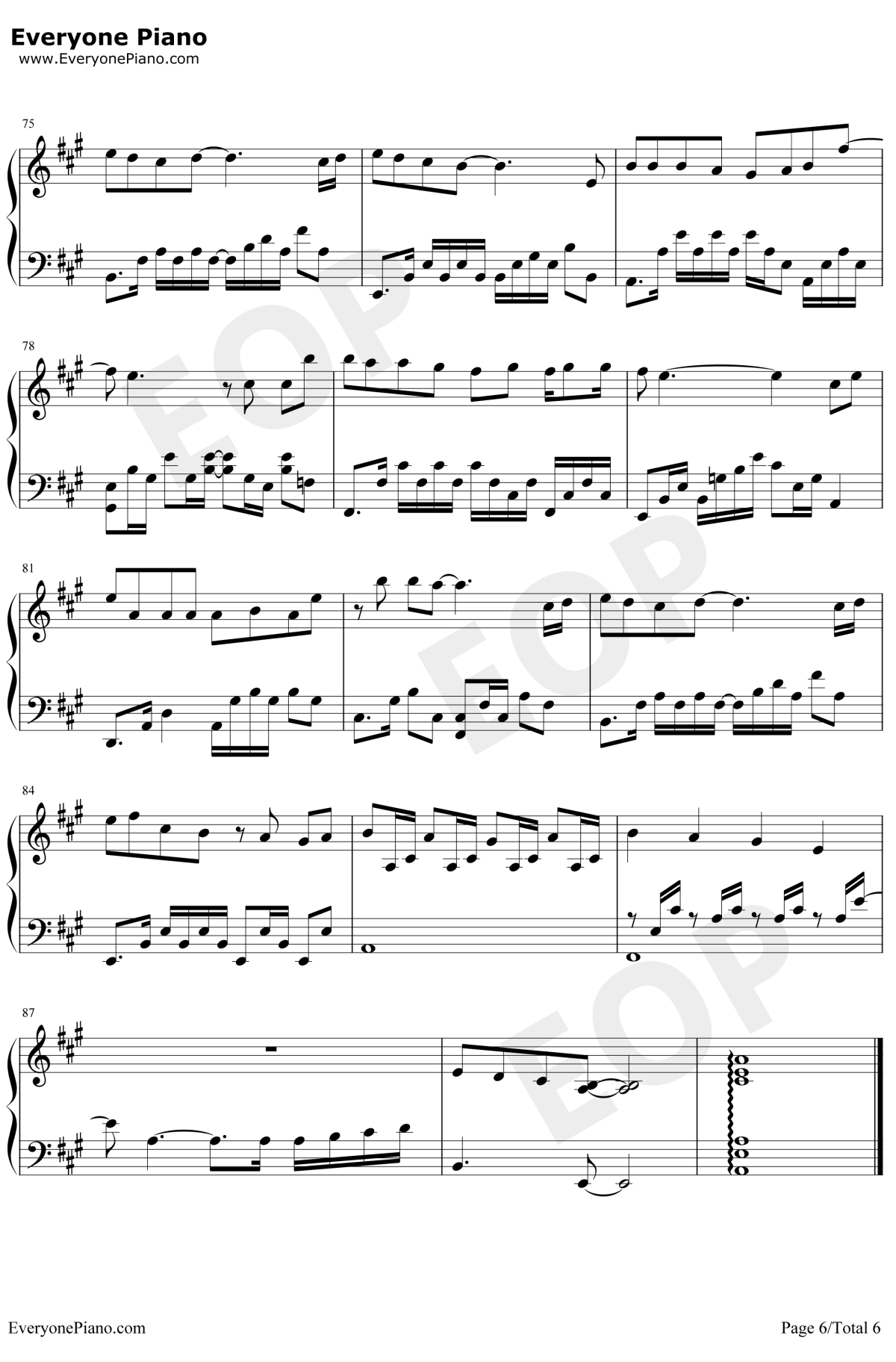 怎么了钢琴谱6-周兴哲