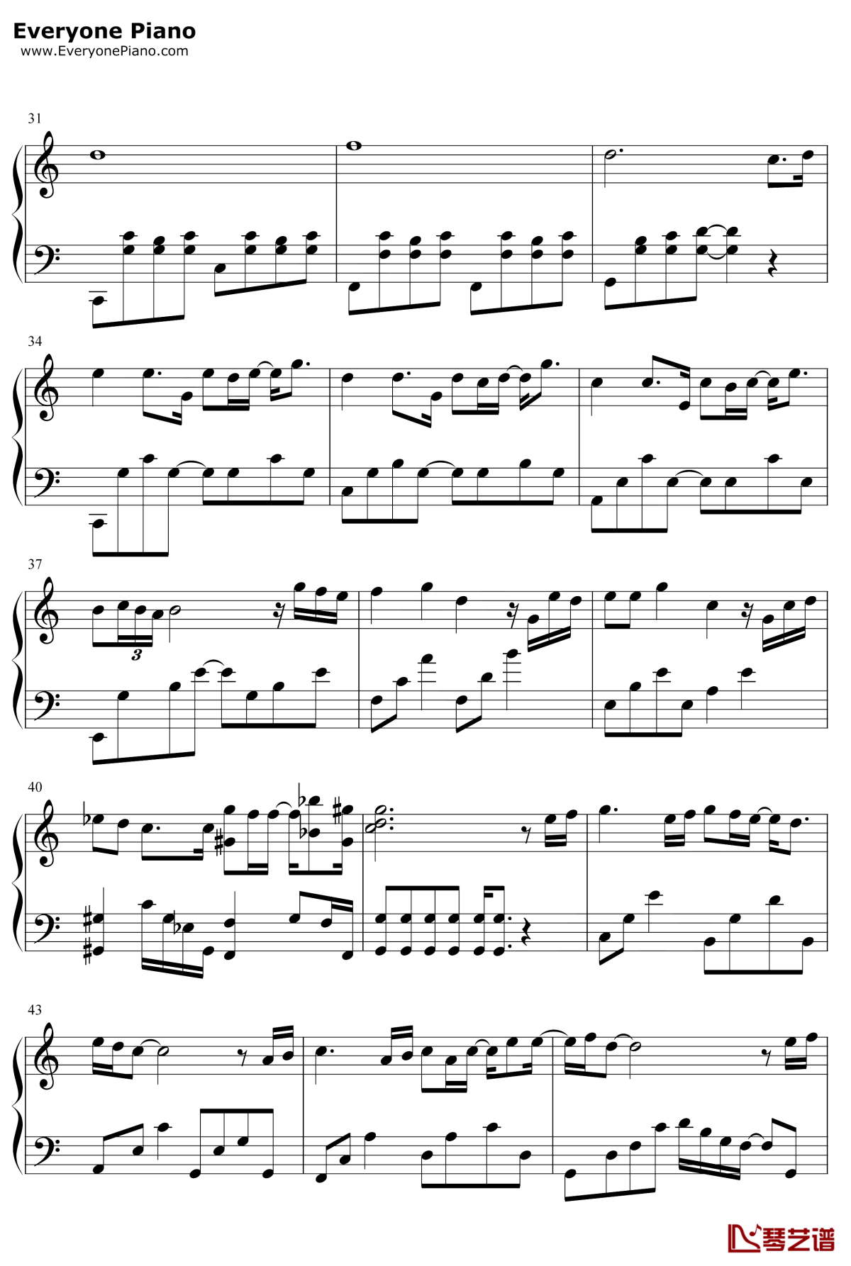 歌颂者钢琴谱3-吴青峰