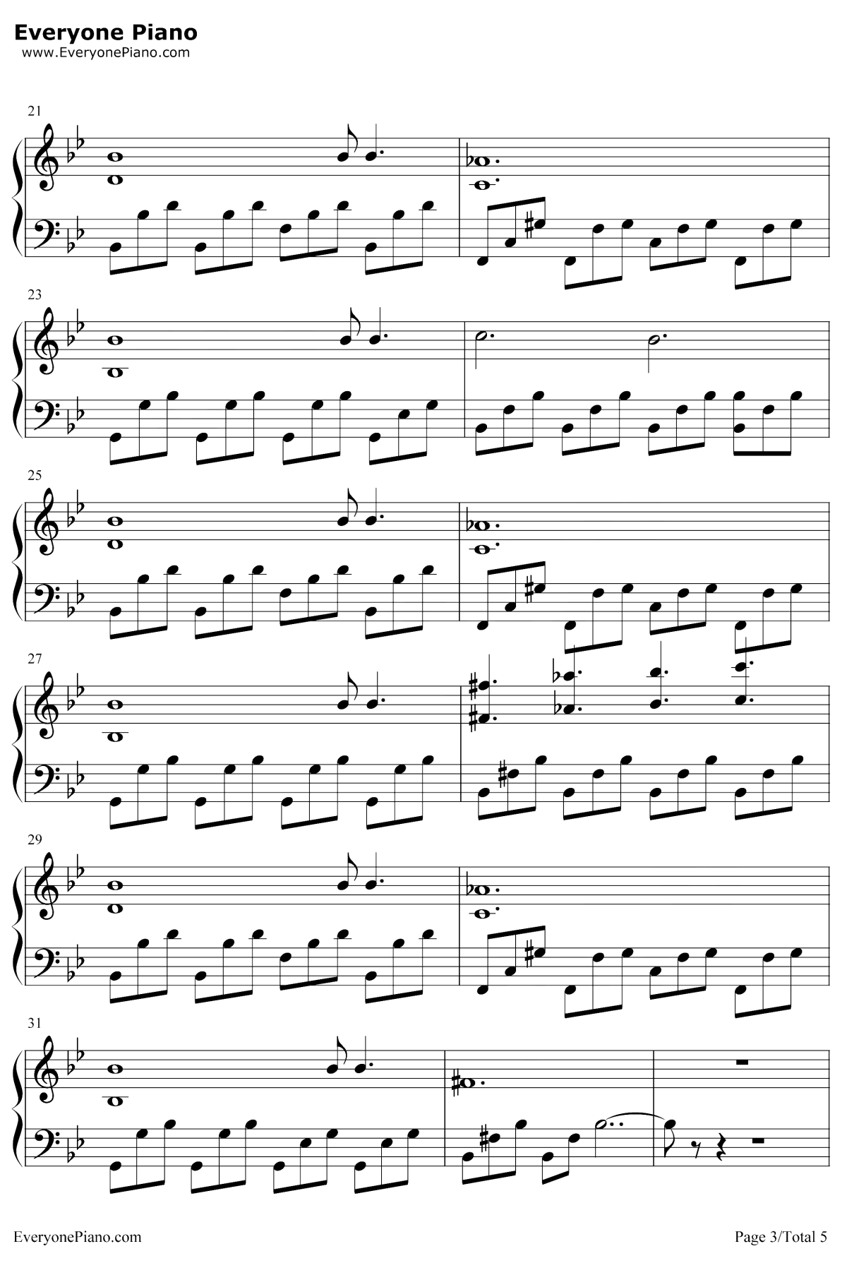 巨鹿钢琴谱3-华晨宇