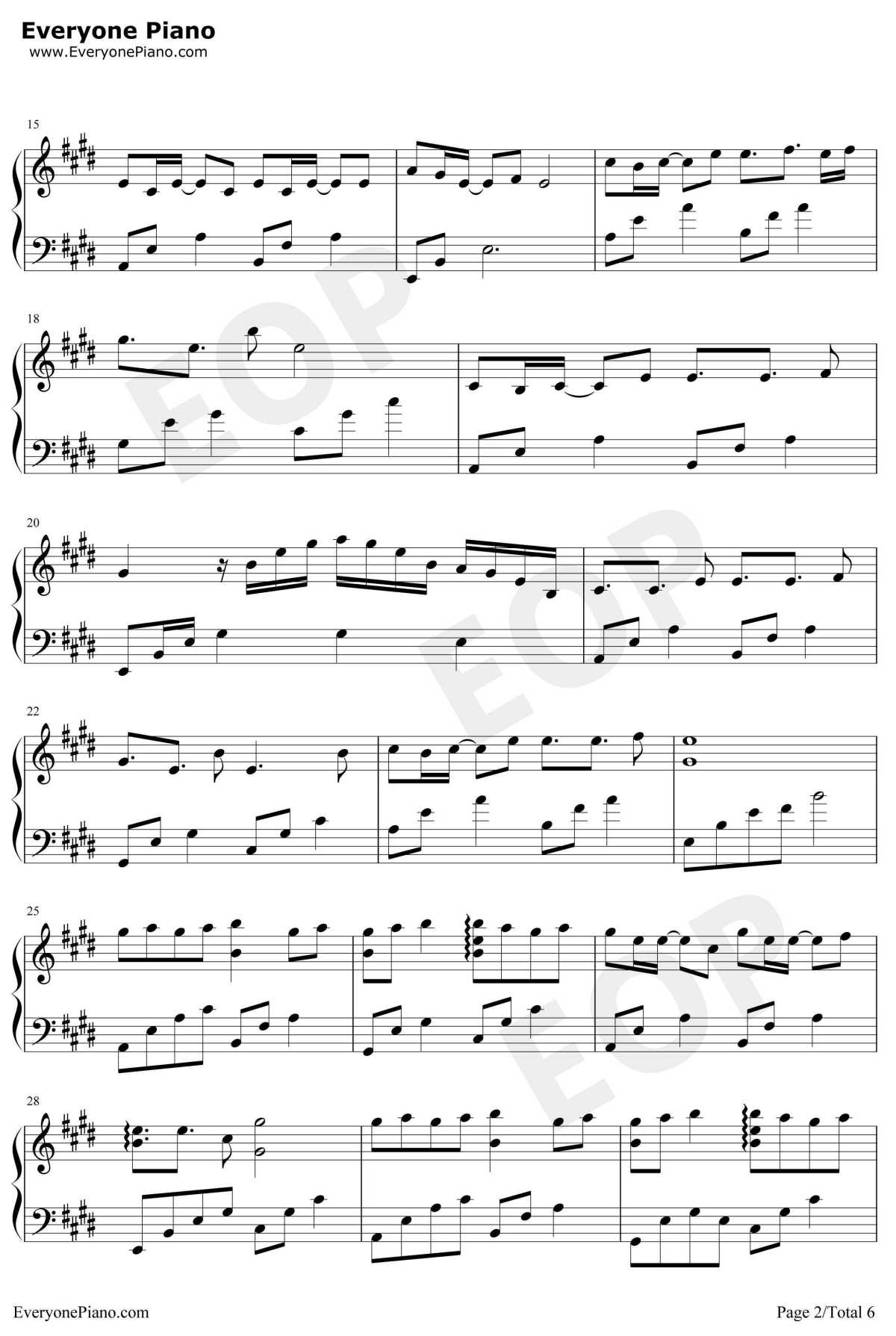 恋爱循环钢琴谱2-花泽香菜