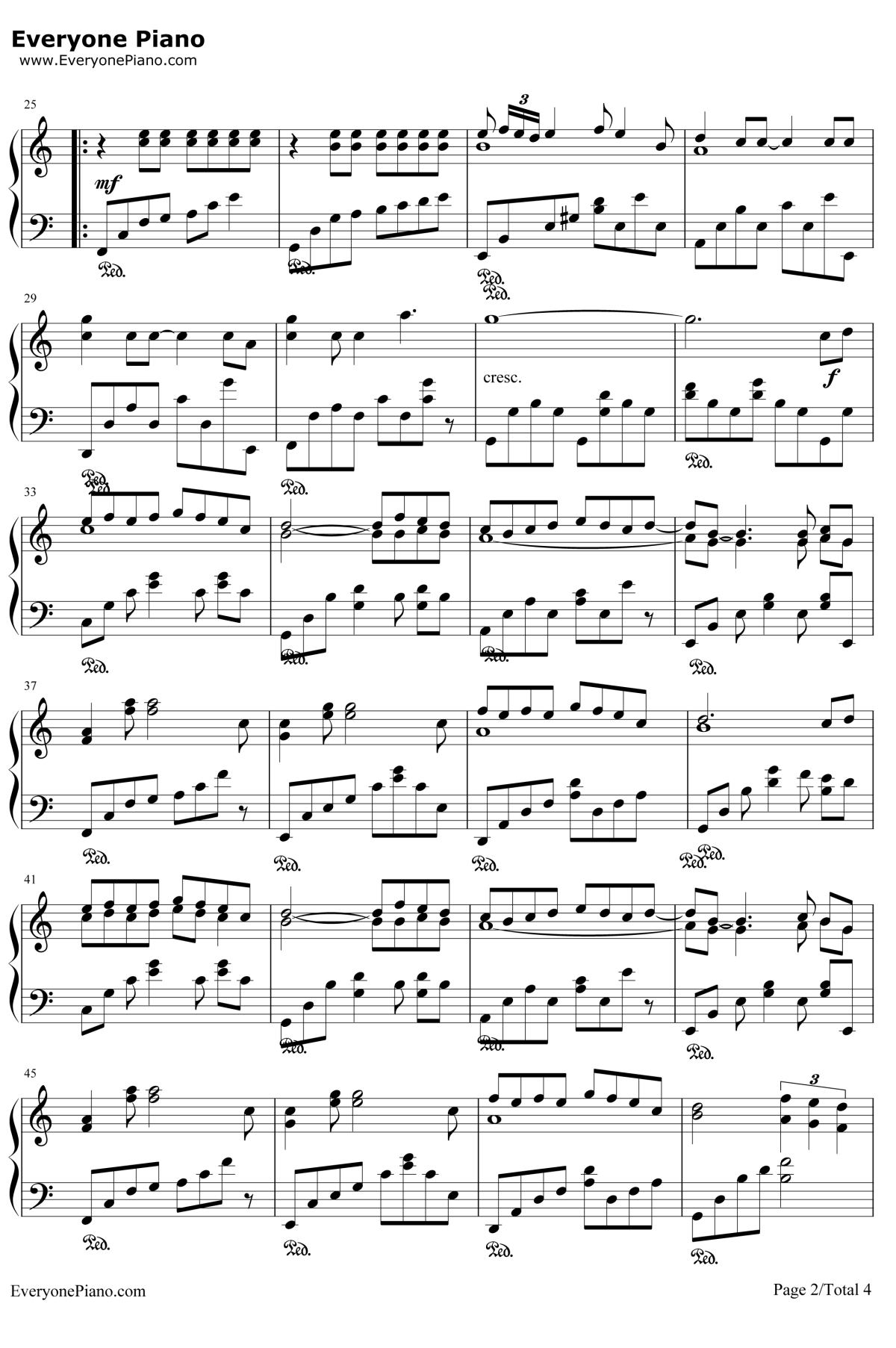 江南钢琴谱2-林俊杰