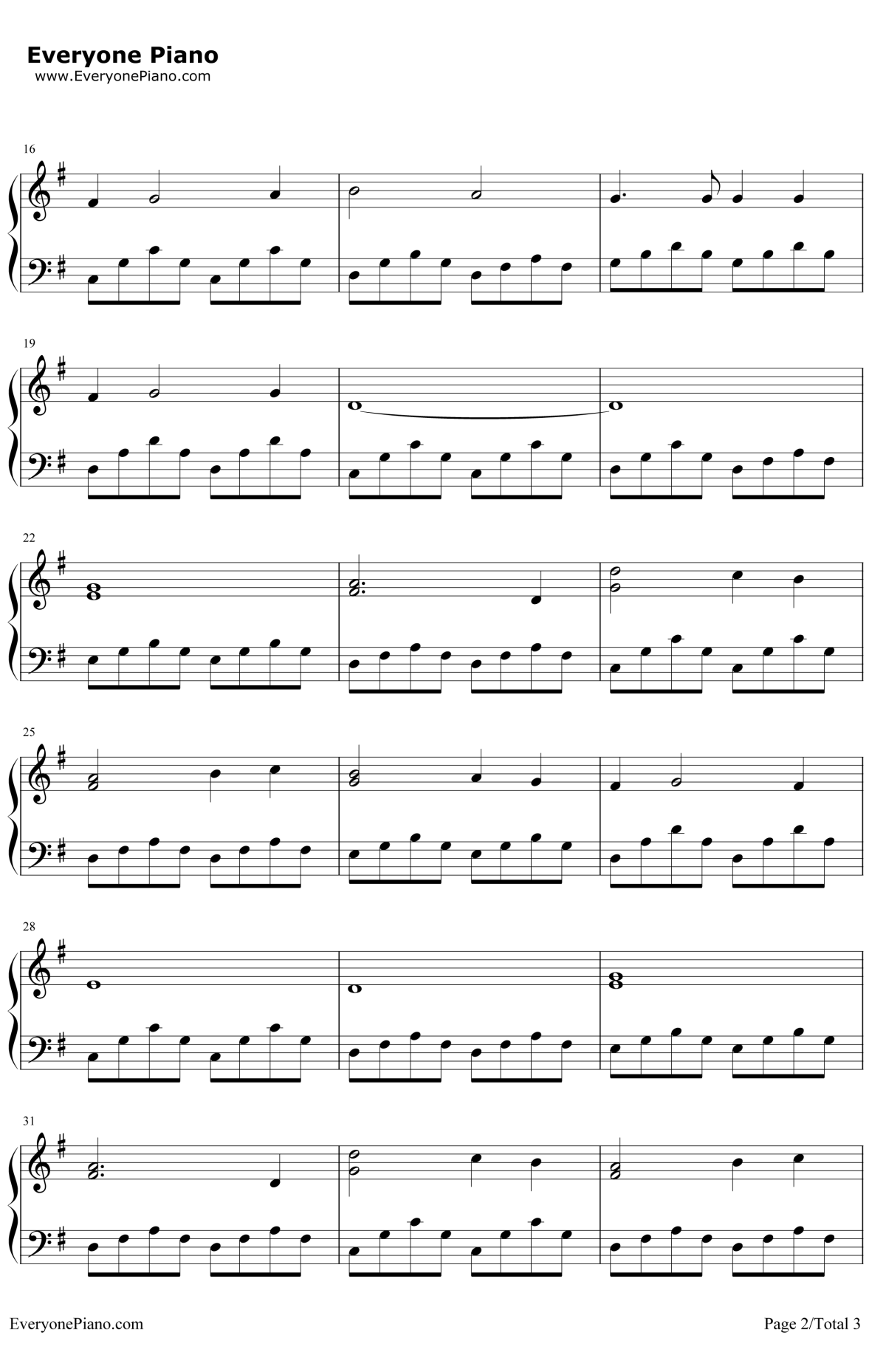 我心永恒钢琴谱2-席琳迪翁