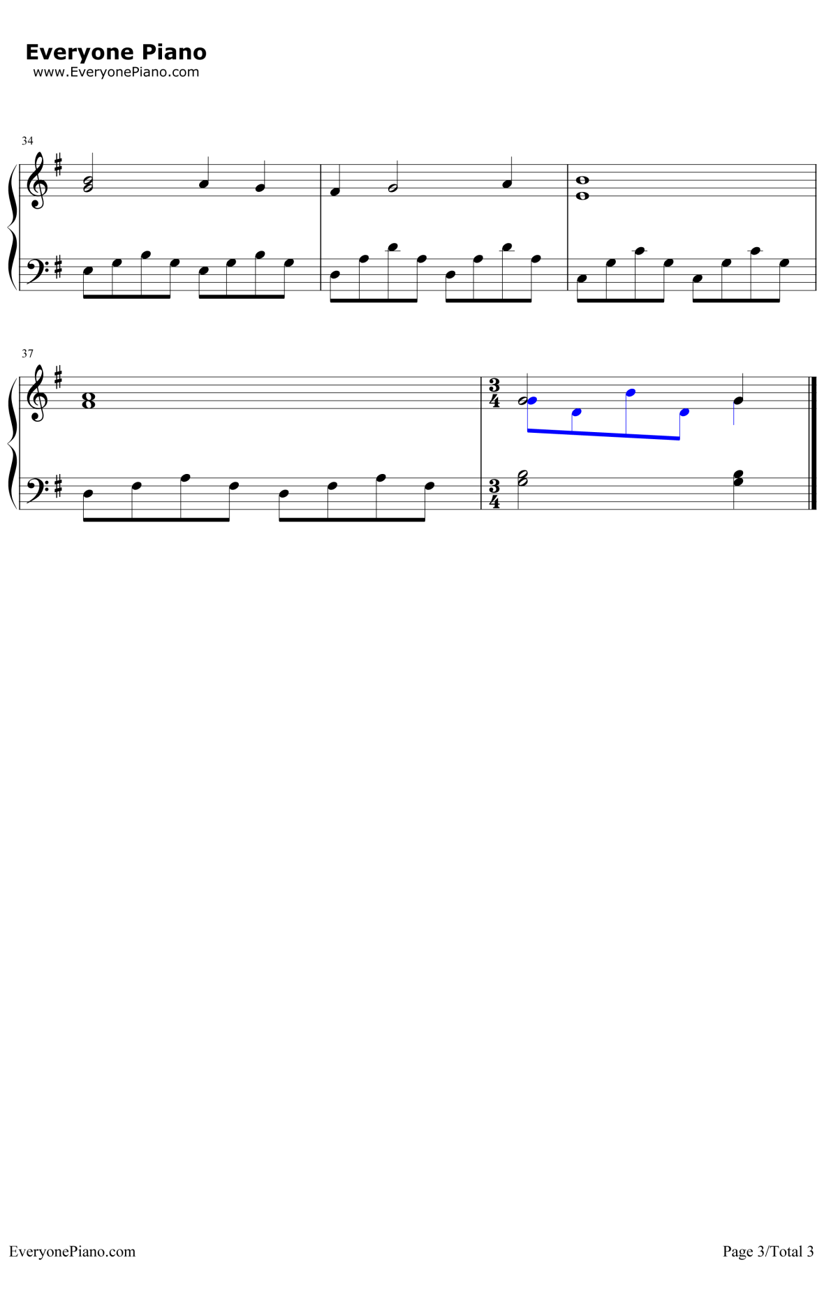 我心永恒钢琴谱3-席琳迪翁