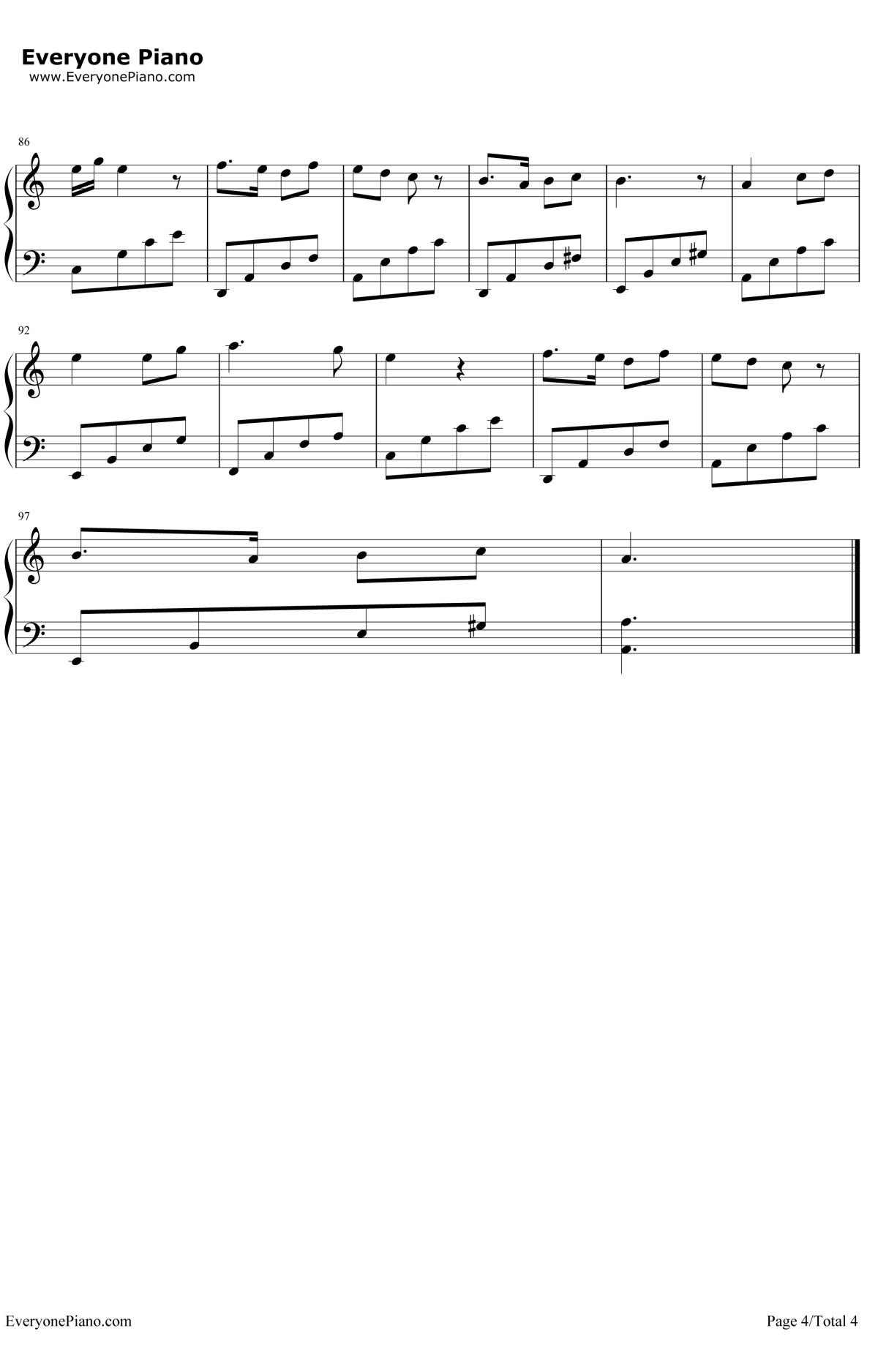 童话镇钢琴谱4-陈一发儿