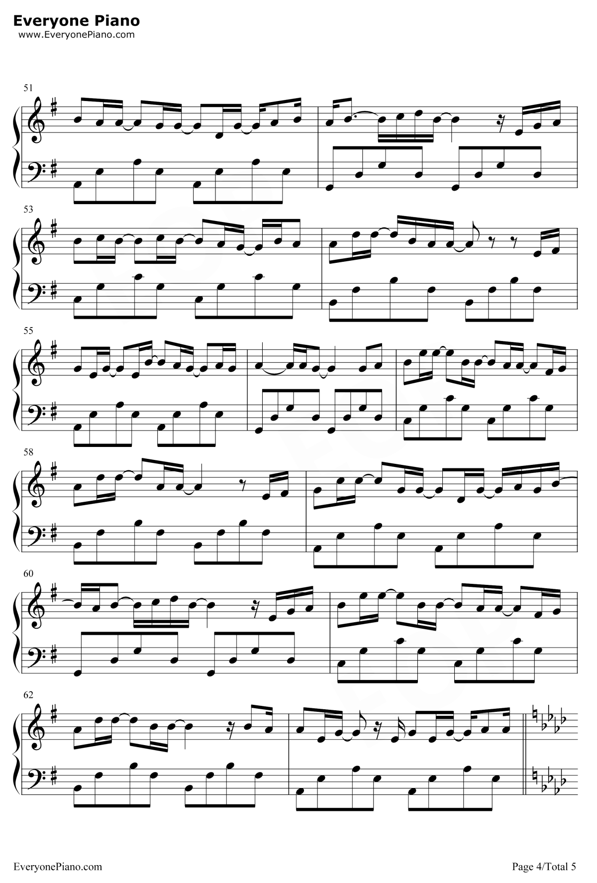 分手的距离钢琴谱4-李魏西