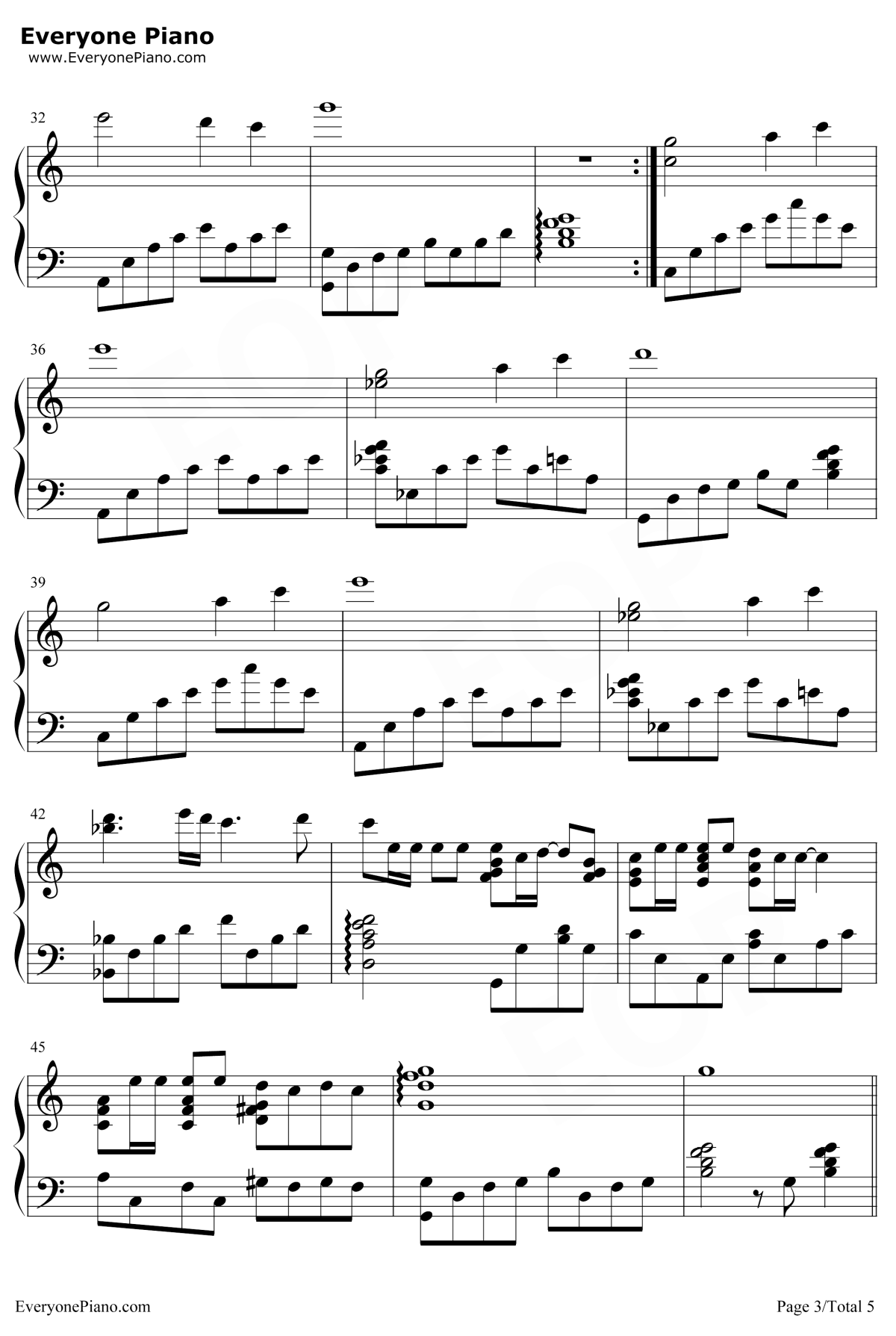 情人钢琴谱3-Beyond