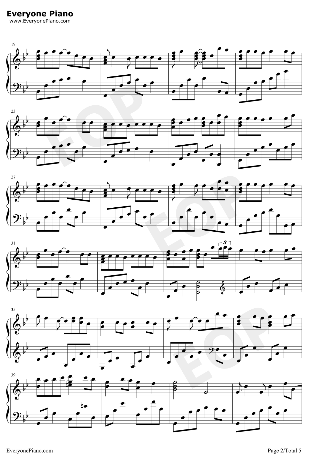 余情未了钢琴谱2-魏新雨