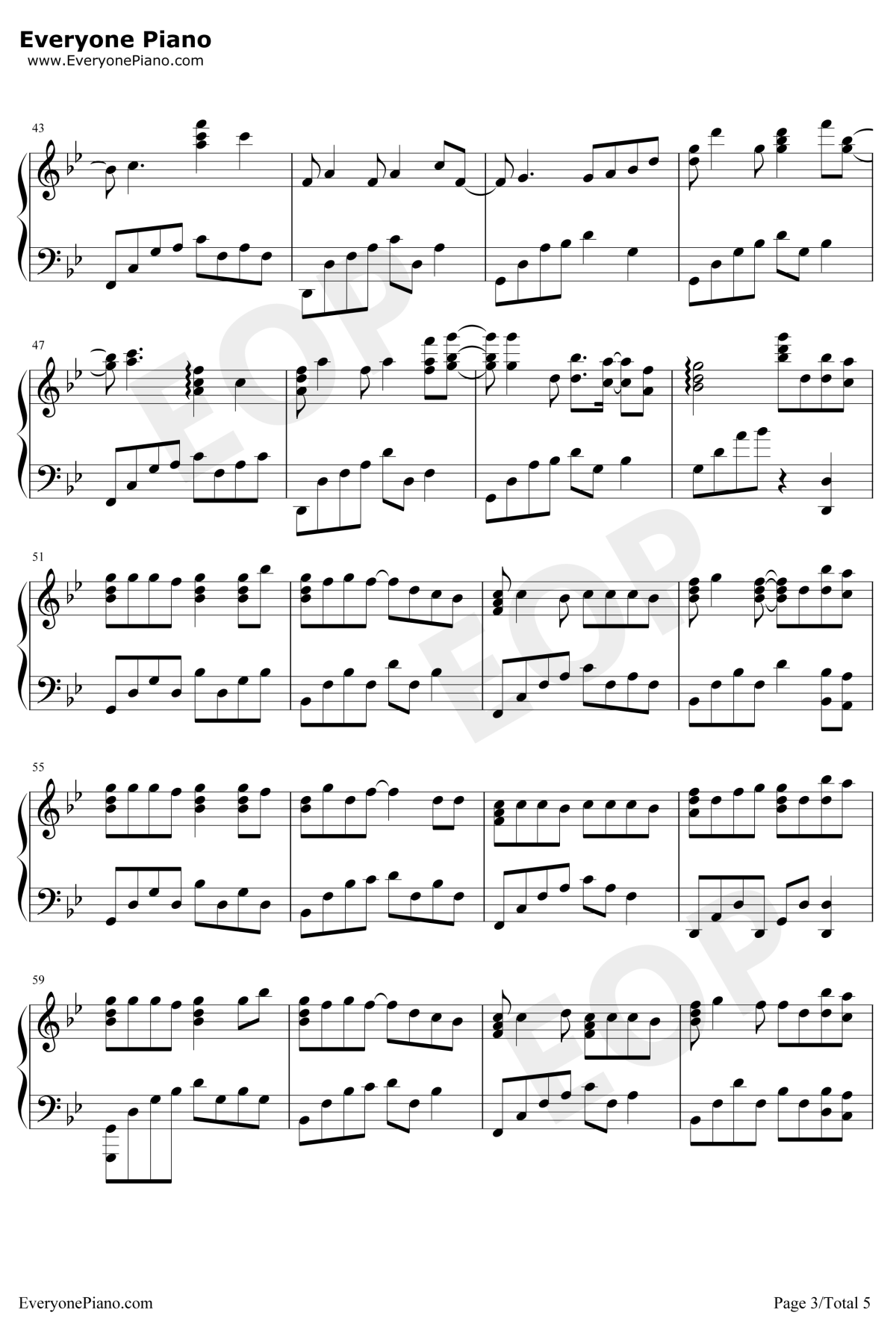 余情未了钢琴谱3-魏新雨