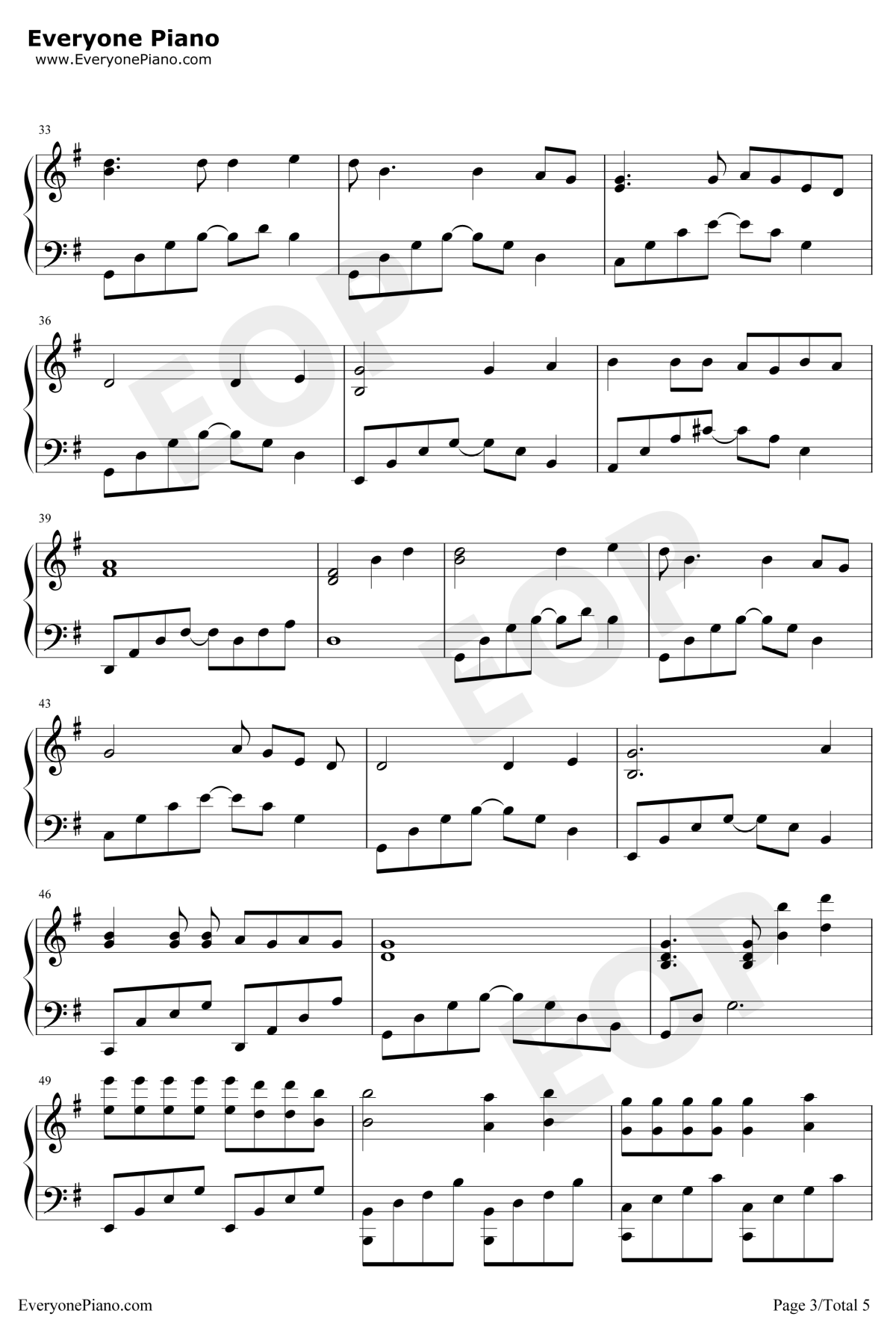 再见钢琴谱3-张震岳