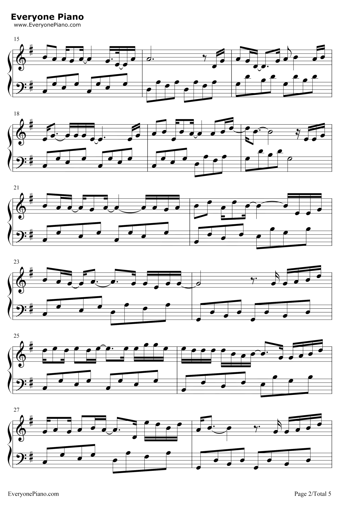 伪装钢琴谱2-大壮