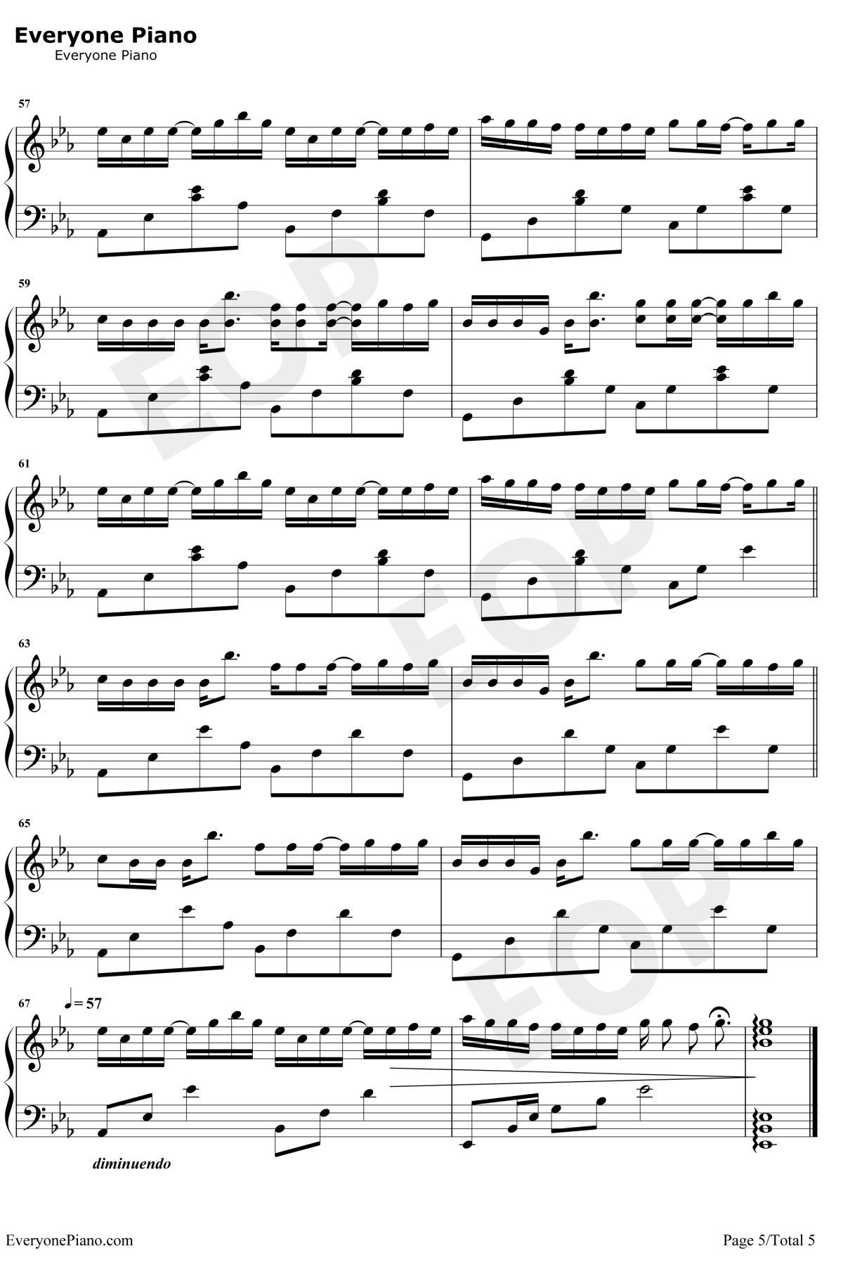 绿色钢琴谱4-陈雪凝