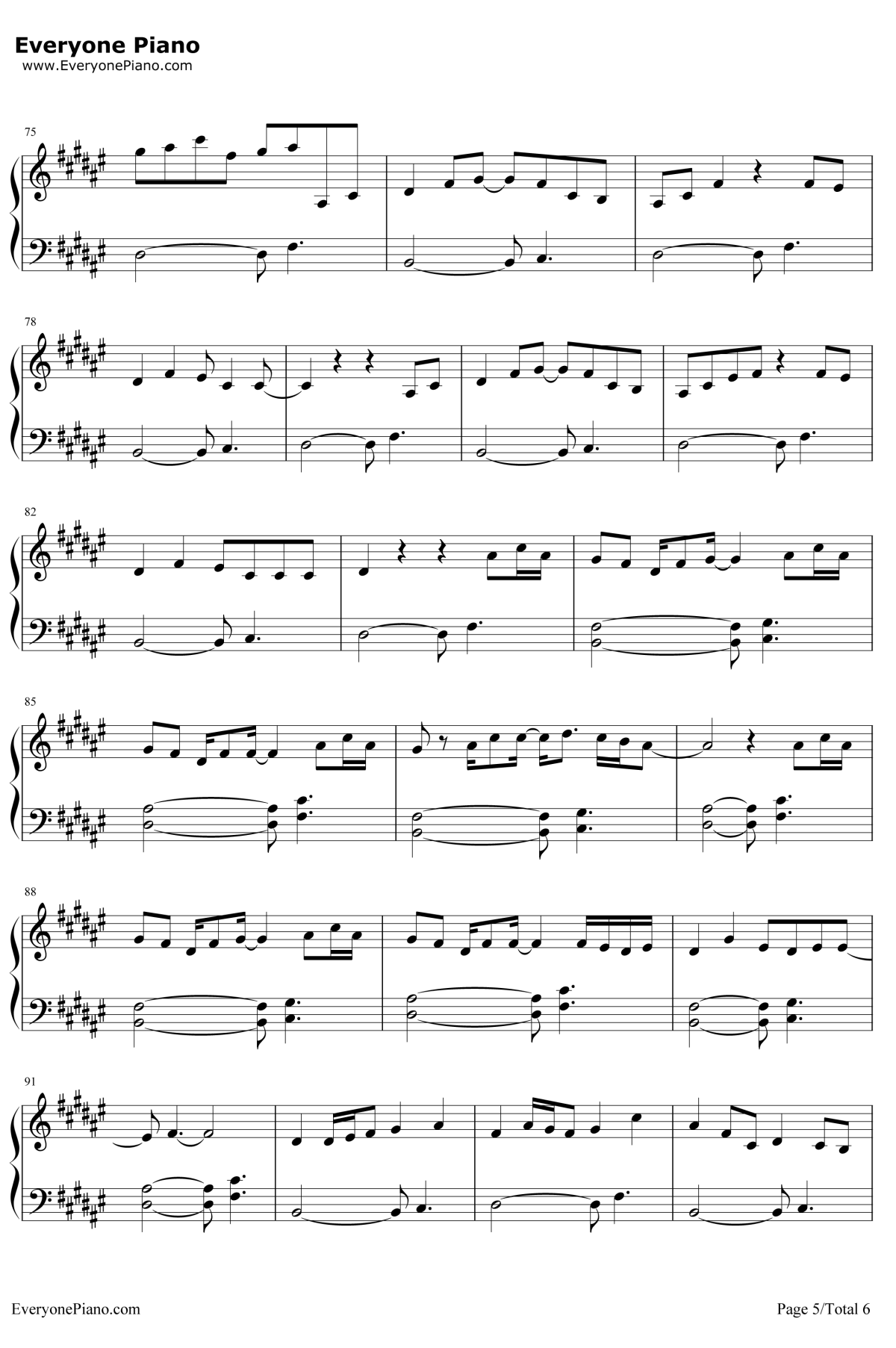 打上花火钢琴谱5-米津玄师