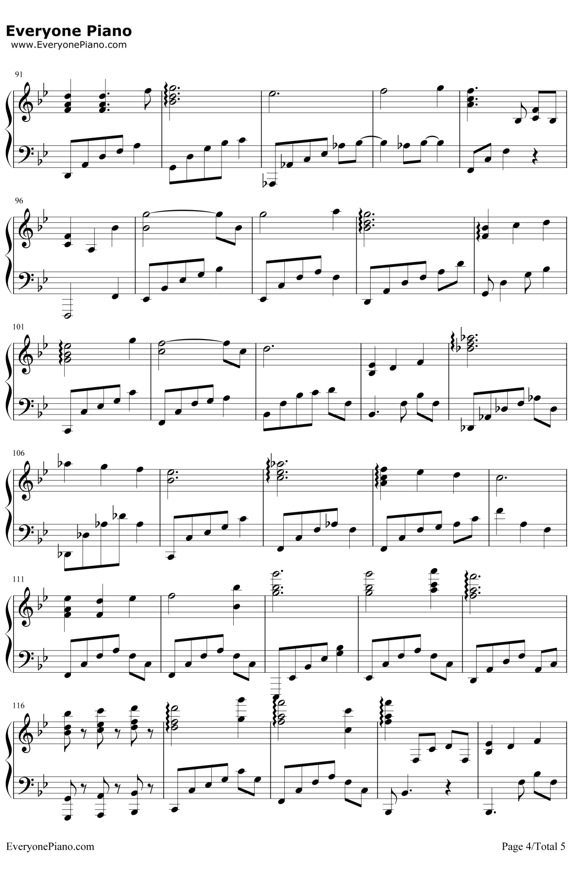 左耳钢琴谱4-赵薇