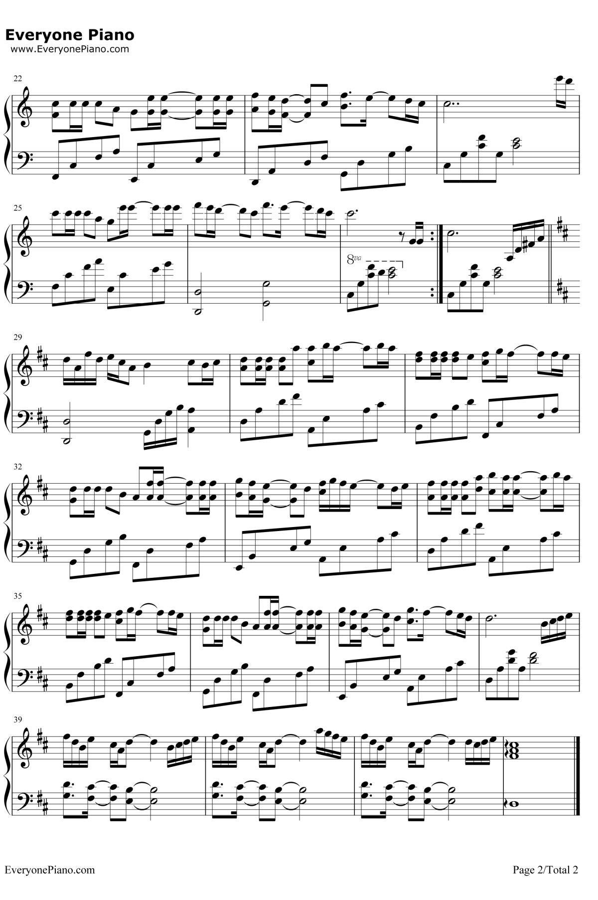 三生有幸钢琴谱2-王俊凯