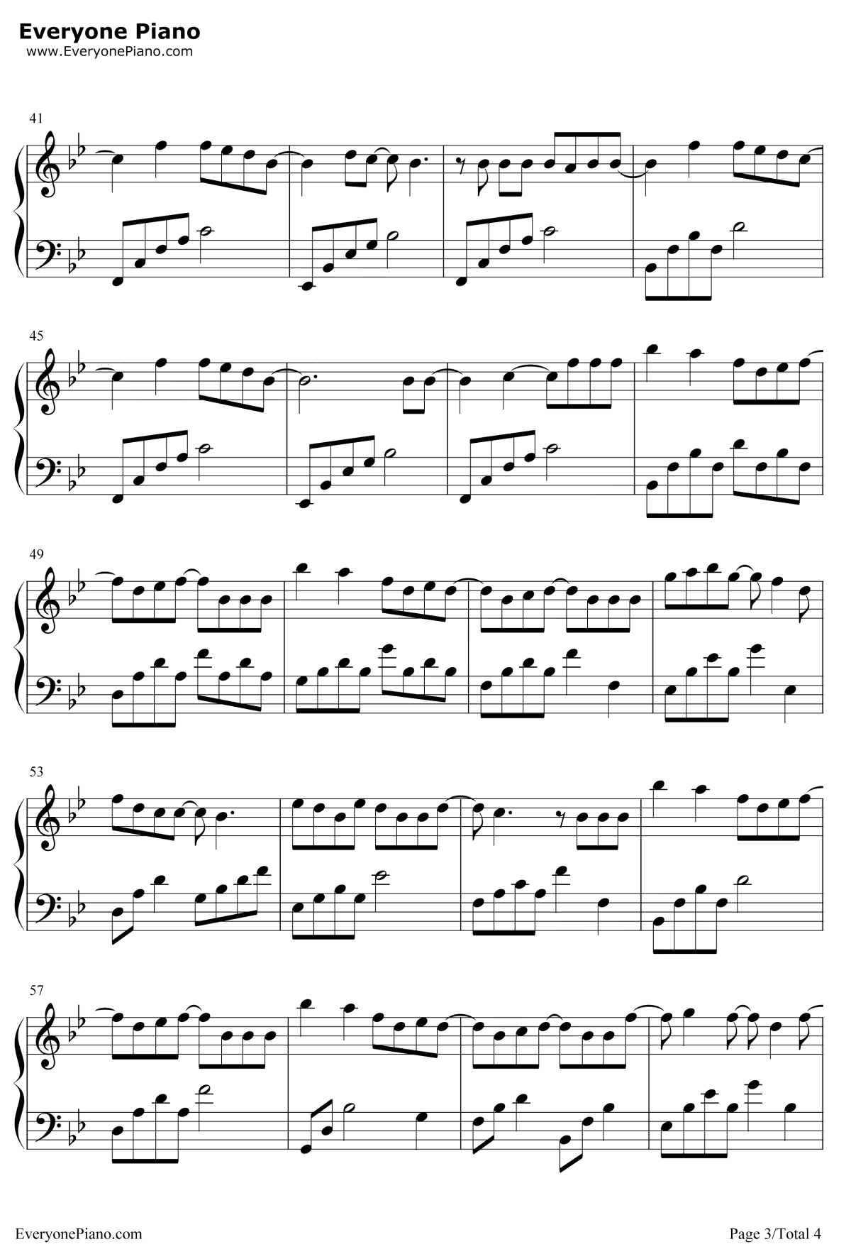 牛奶面包钢琴谱3-杨紫