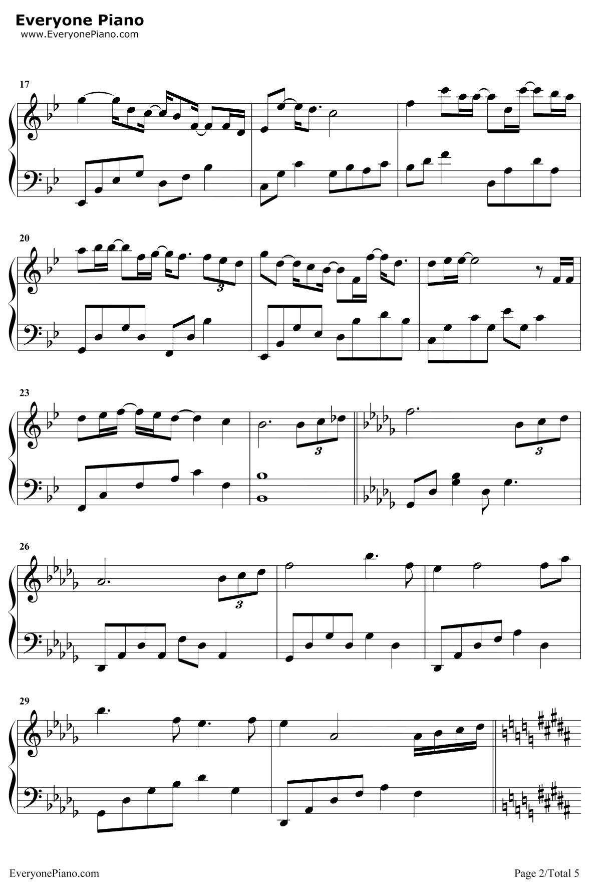 我可以不在乎的你钢琴谱2-陈芳语