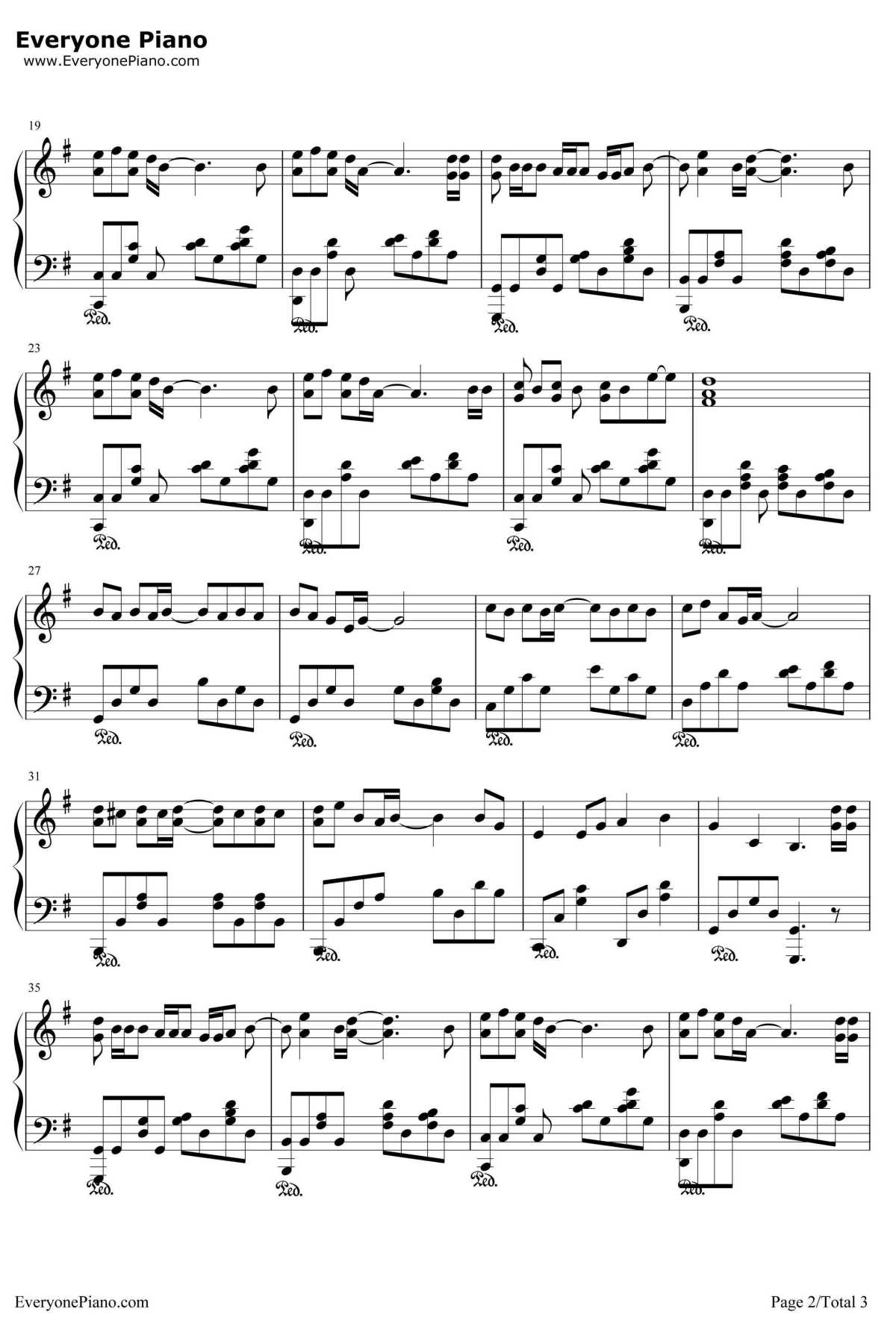 温柔钢琴谱2-五月天