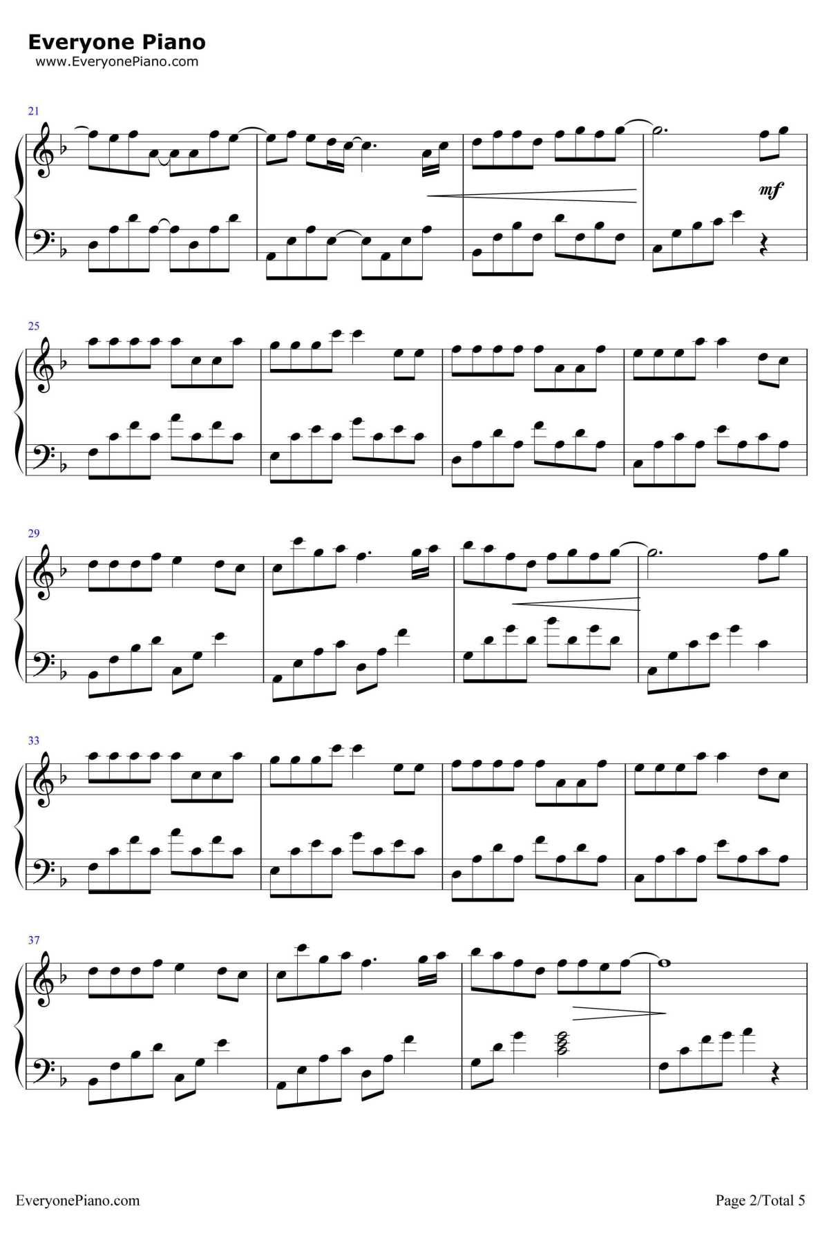 有点甜钢琴谱2-汪苏泷