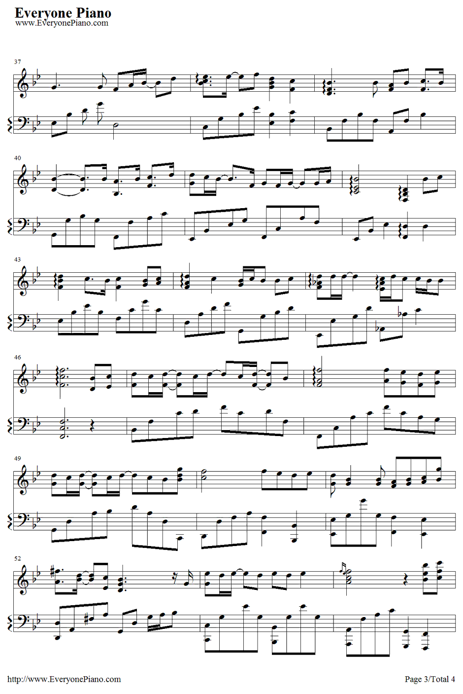 爱你没错钢琴谱3-张信哲