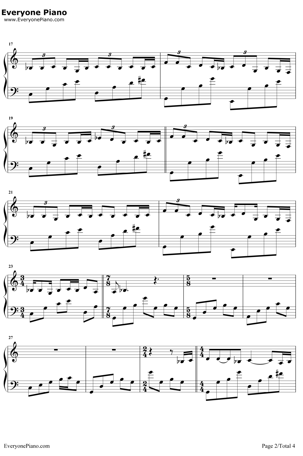 七月上钢琴谱2-Jam