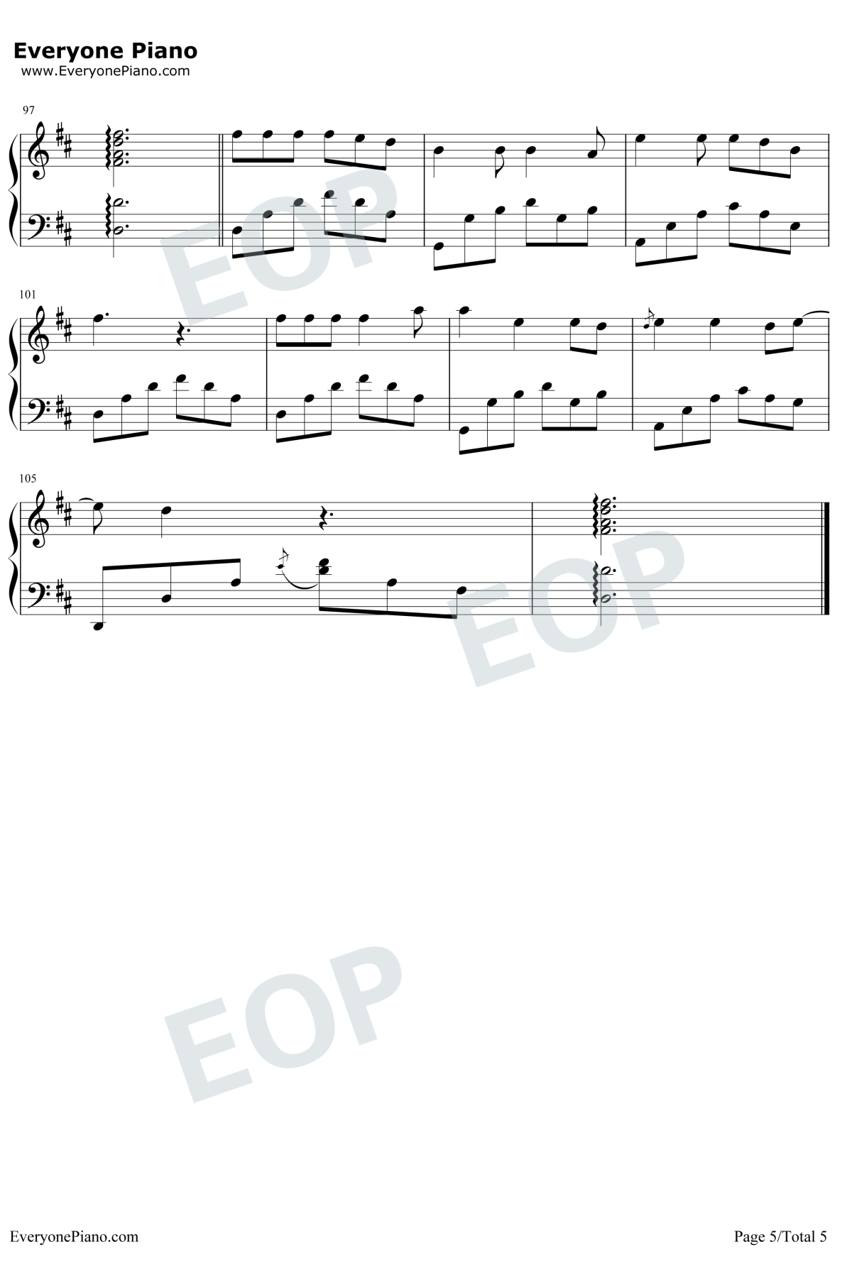 秋酿钢琴谱5-房东的猫