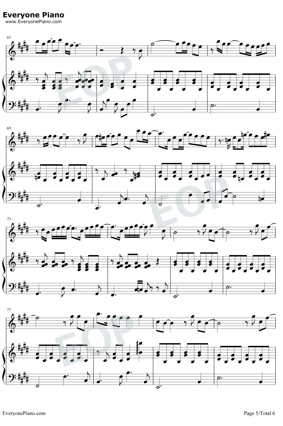 我怀念的钢琴谱5-孙燕姿