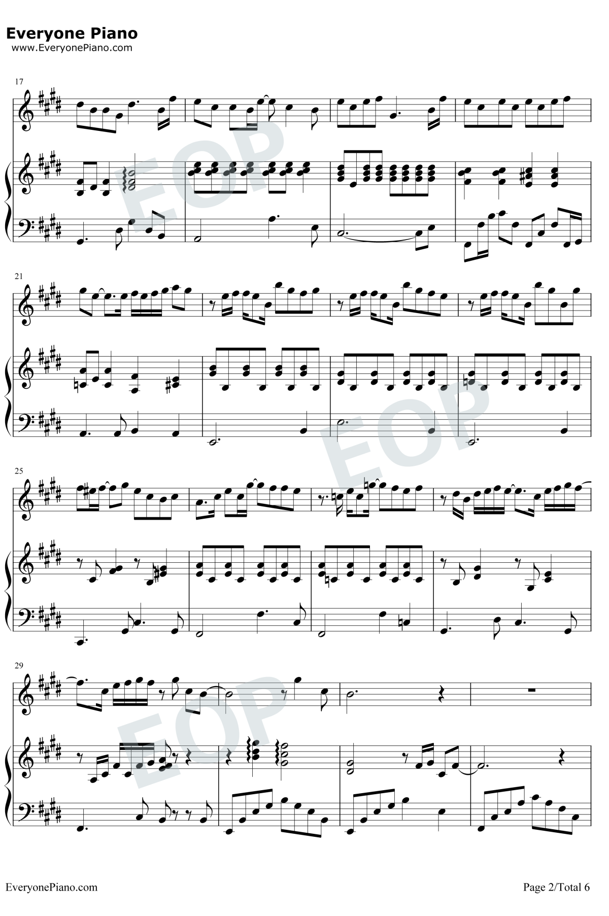 我怀念的钢琴谱2-孙燕姿