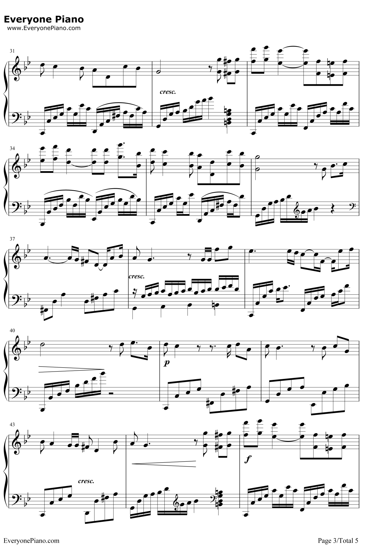 是否爱过我钢琴谱3-孙楠