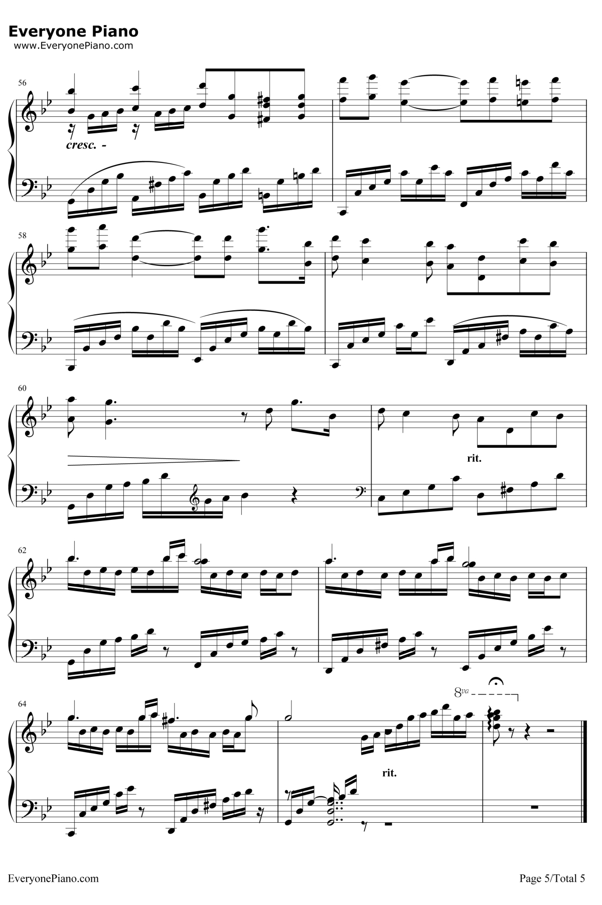 是否爱过我钢琴谱5-孙楠