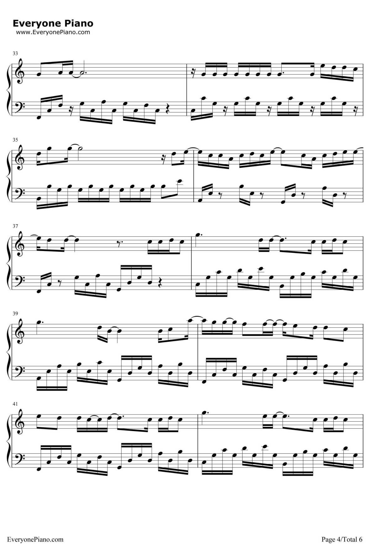 多远都要在一起钢琴谱4-邓紫棋