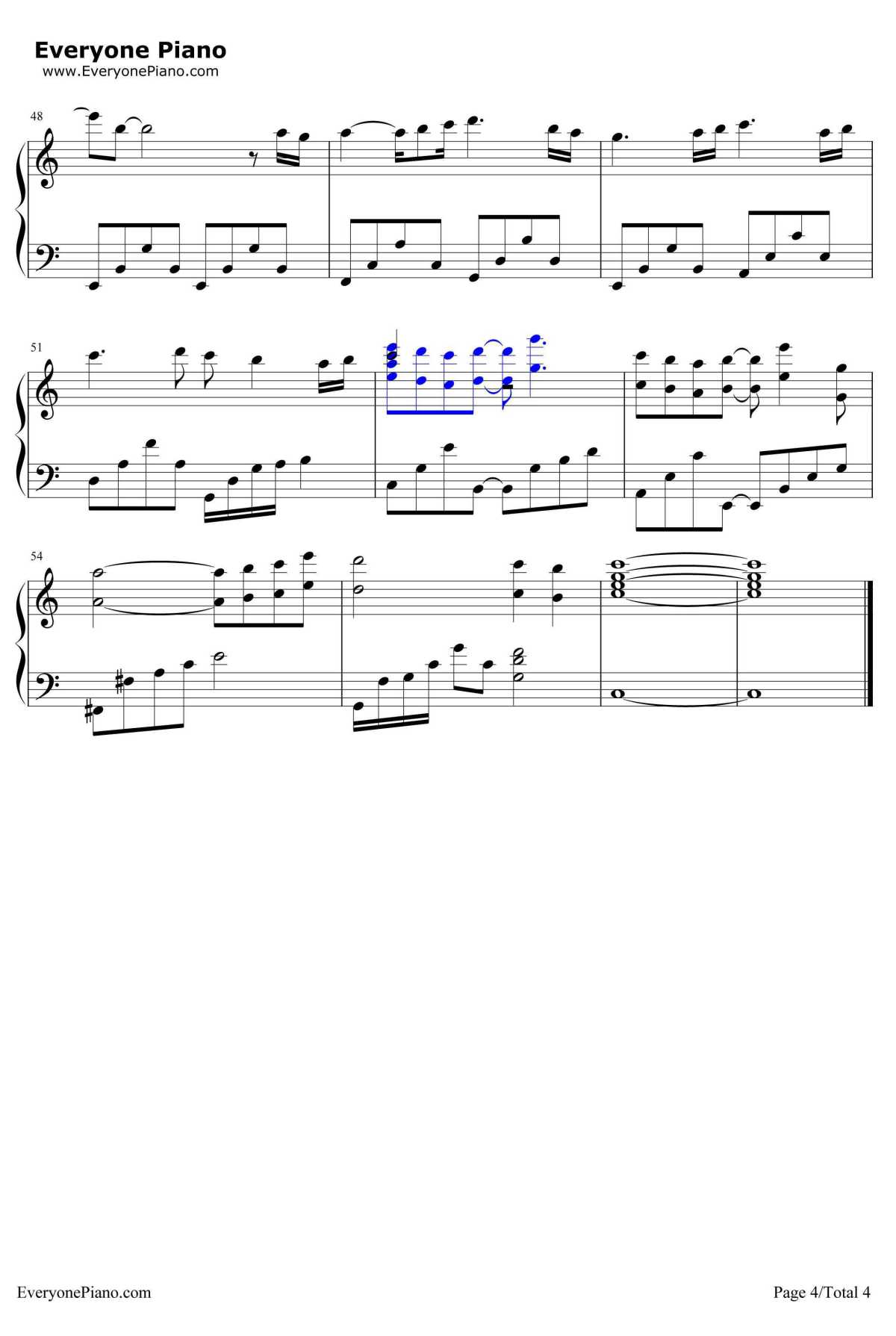 有心人钢琴谱4-张国荣