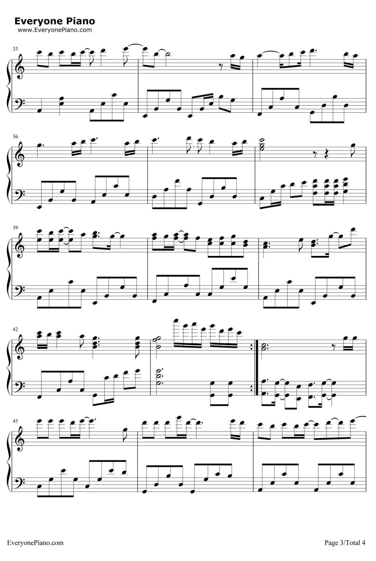 有心人钢琴谱3-张国荣