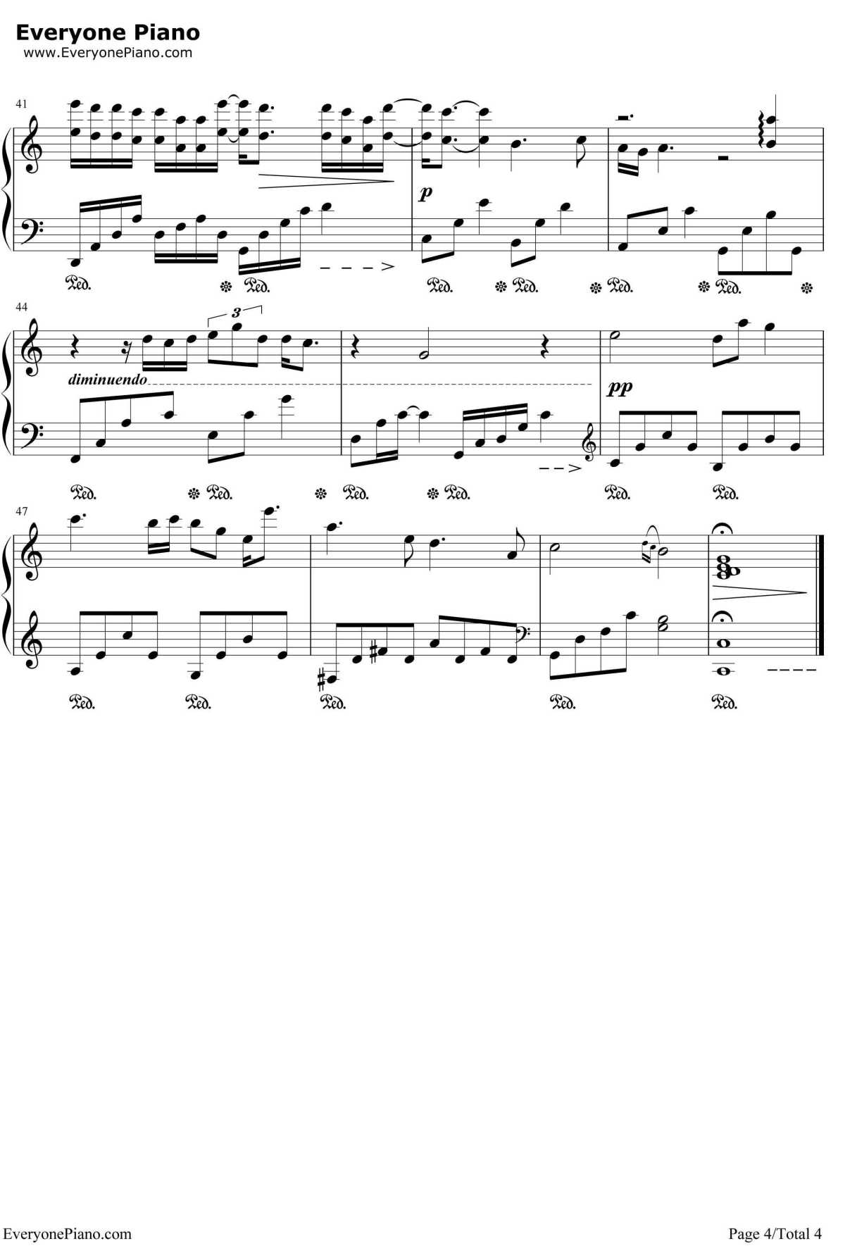 男人海洋钢琴谱4-周传雄