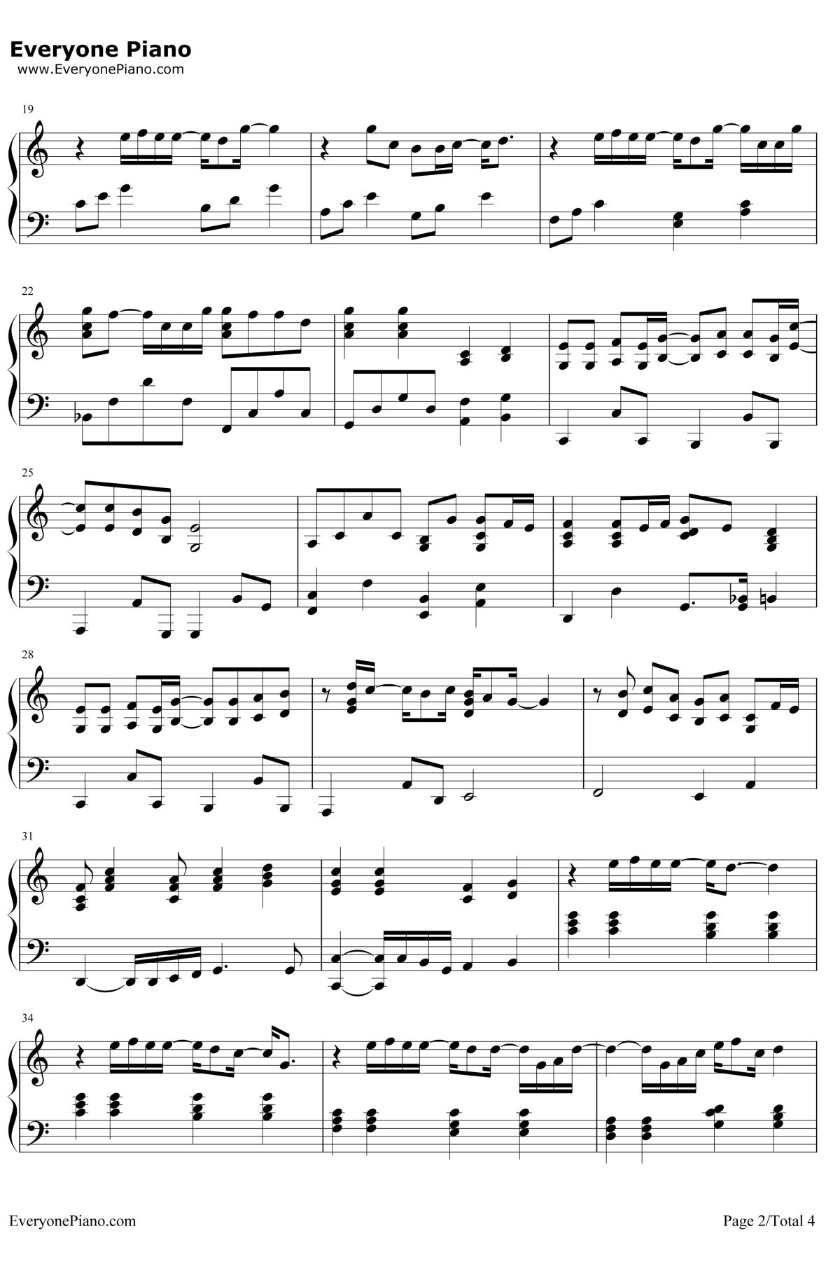 记得钢琴谱2-张惠妹