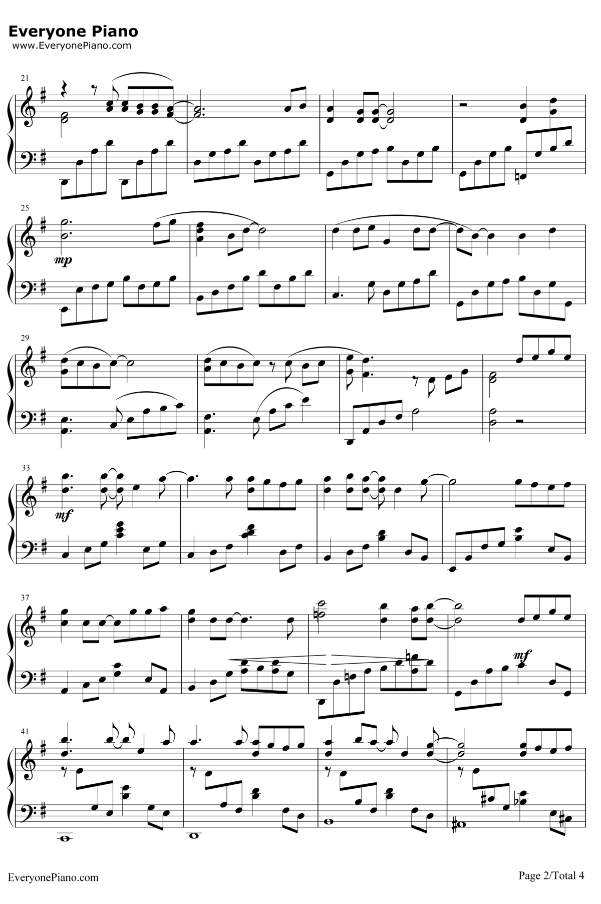 会呼吸的痛钢琴谱2-梁静茹