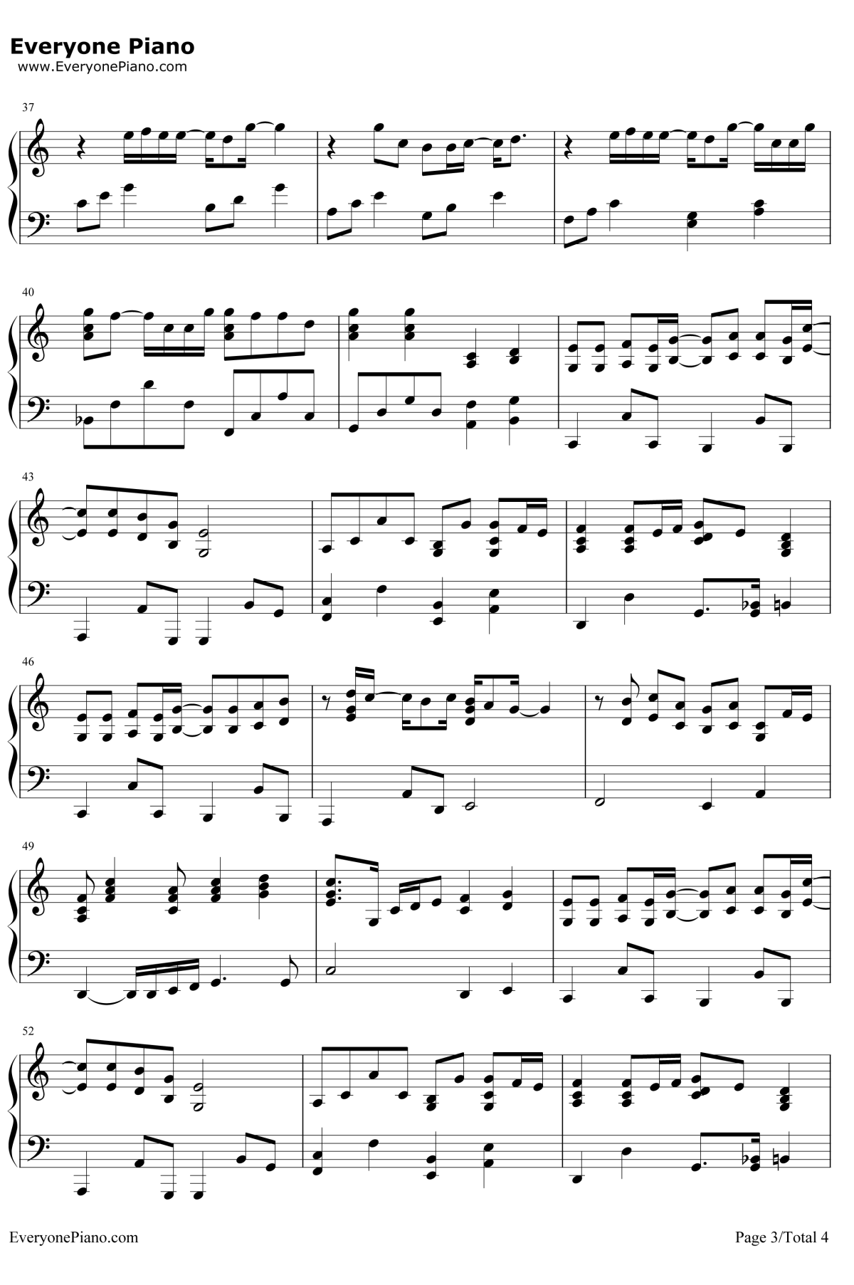 记得钢琴谱3-张惠妹