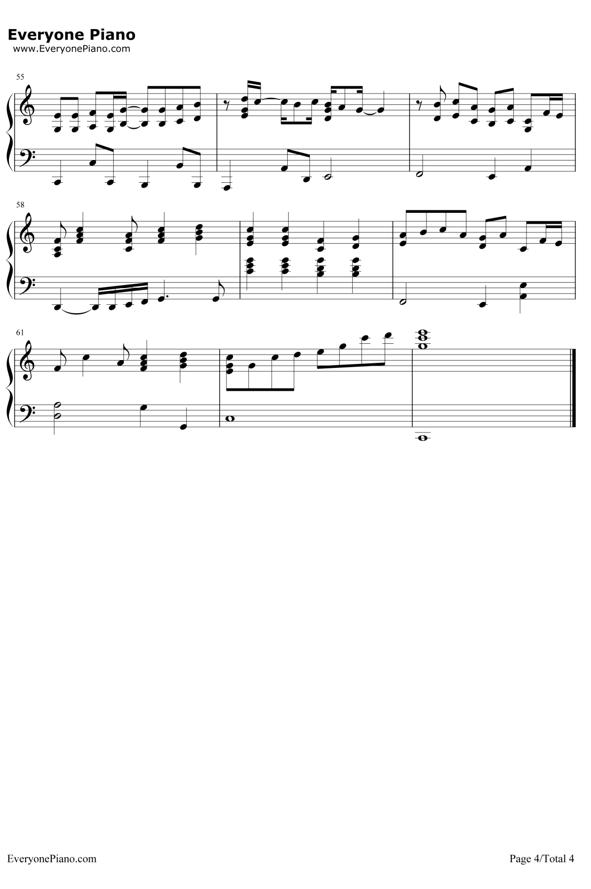 记得钢琴谱4-张惠妹