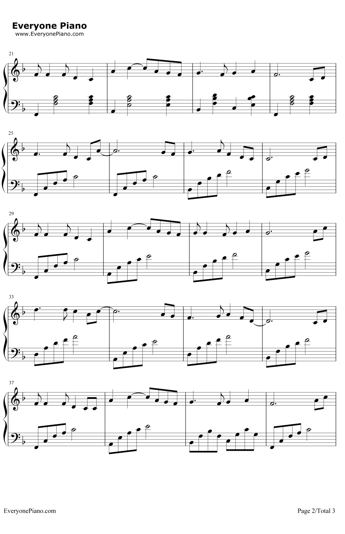 牵手钢琴谱2-苏芮