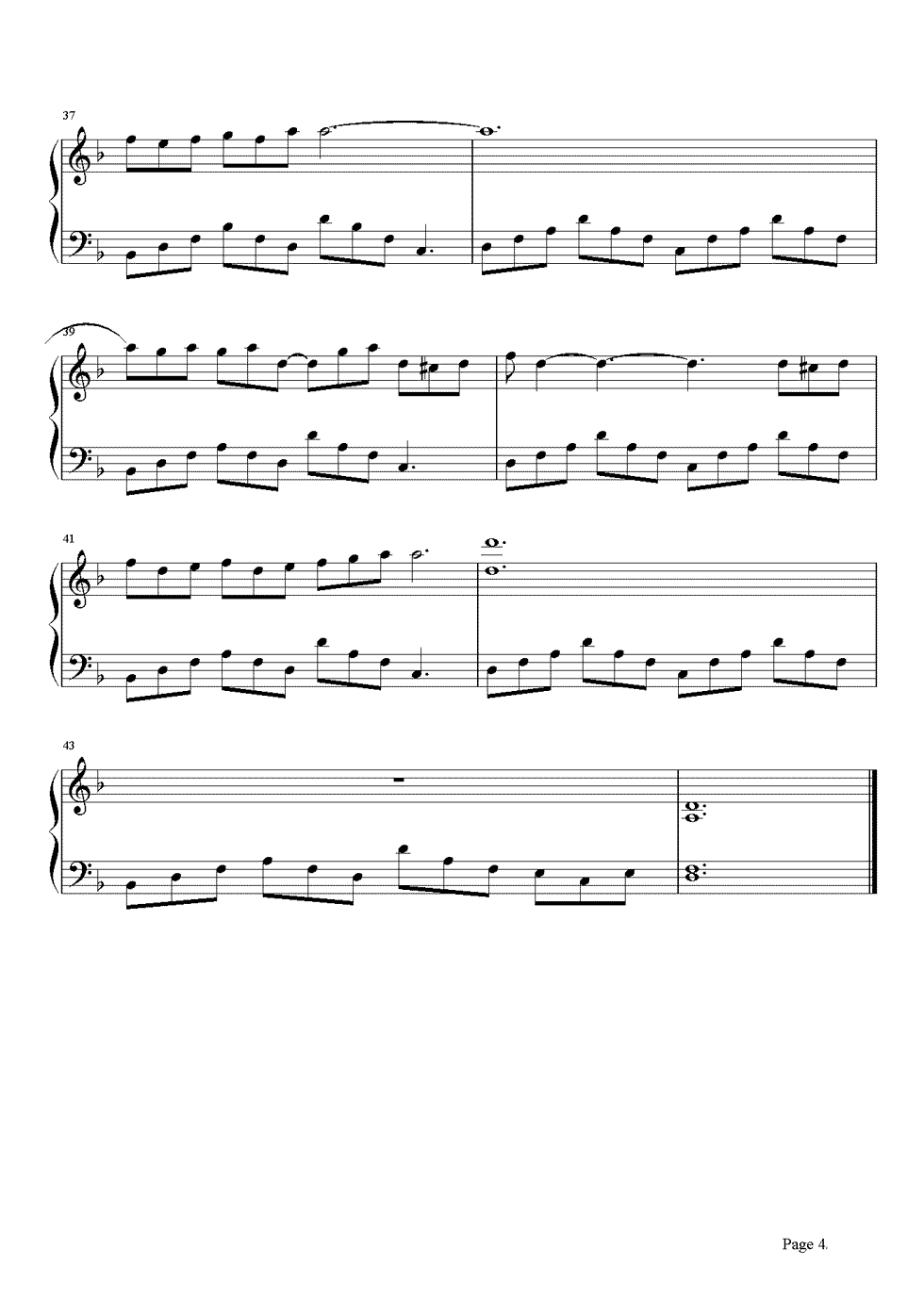 浮夸钢琴谱4-陈奕迅