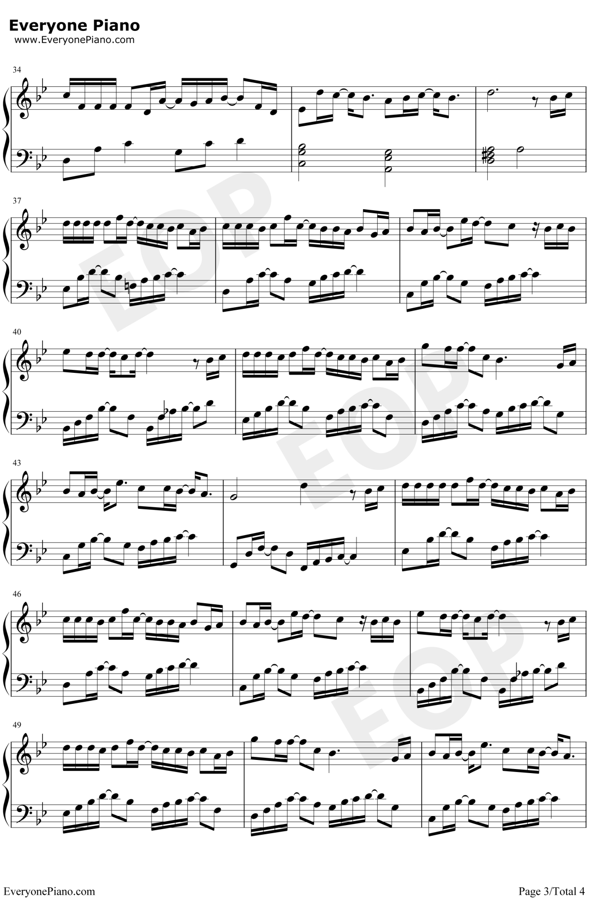 来不及说再见钢琴谱3-艾辰