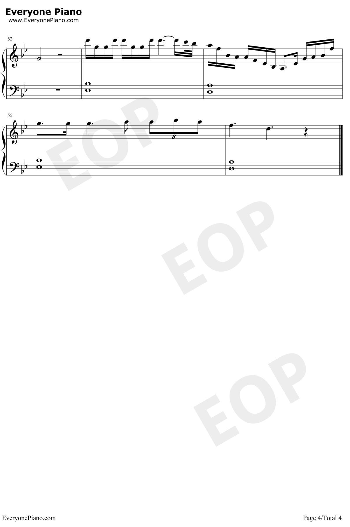 来不及说再见钢琴谱4-艾辰