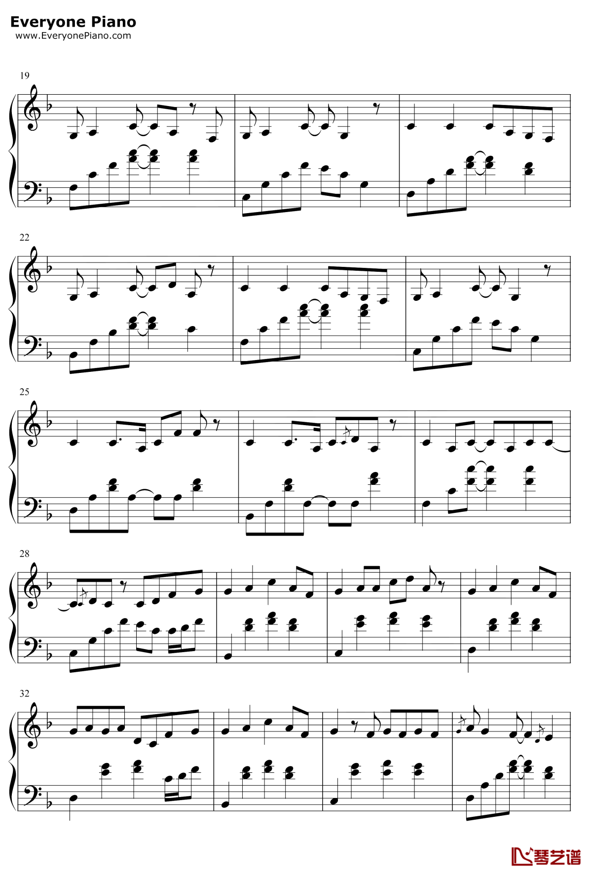 记念钢琴谱2-雷雨心