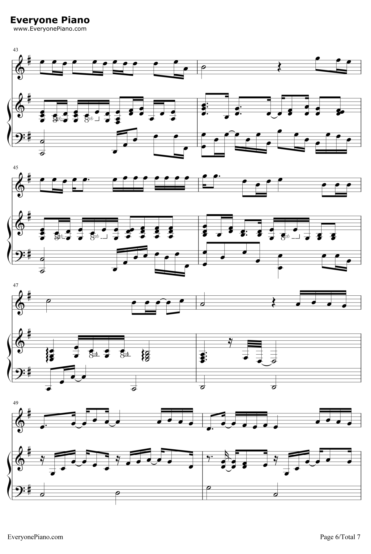 在人间钢琴谱6-王建房