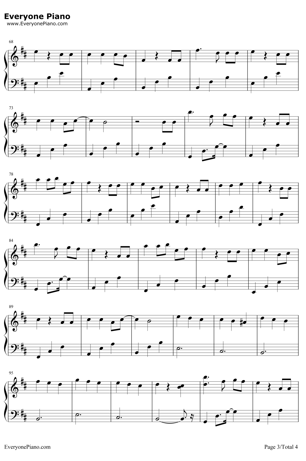 蓝色降落伞钢琴谱3-周深