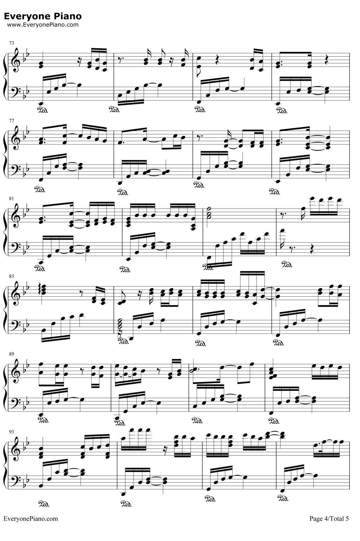 断点钢琴谱4-张敬轩