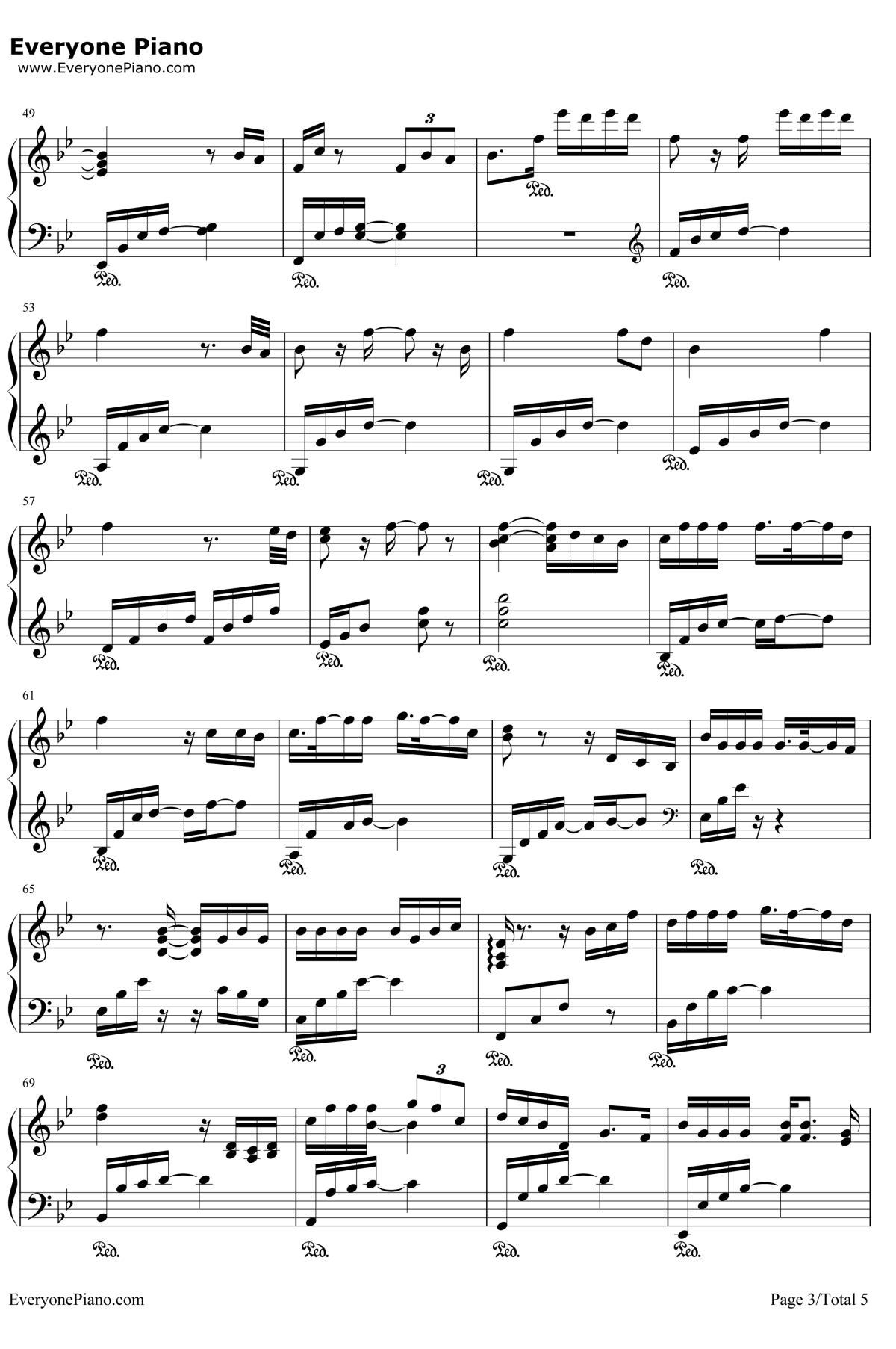 断点钢琴谱3-张敬轩