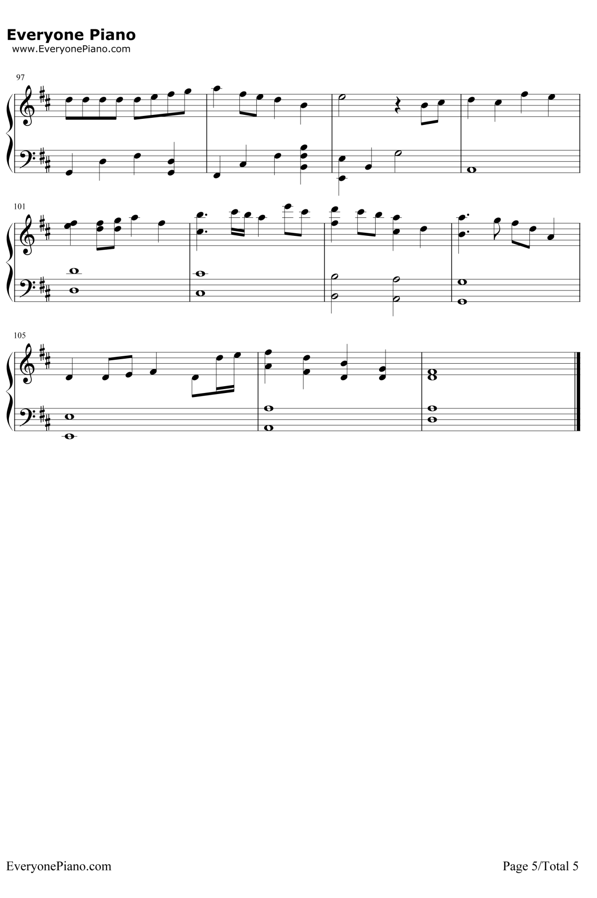 野孩子钢琴谱5-杨千嬅