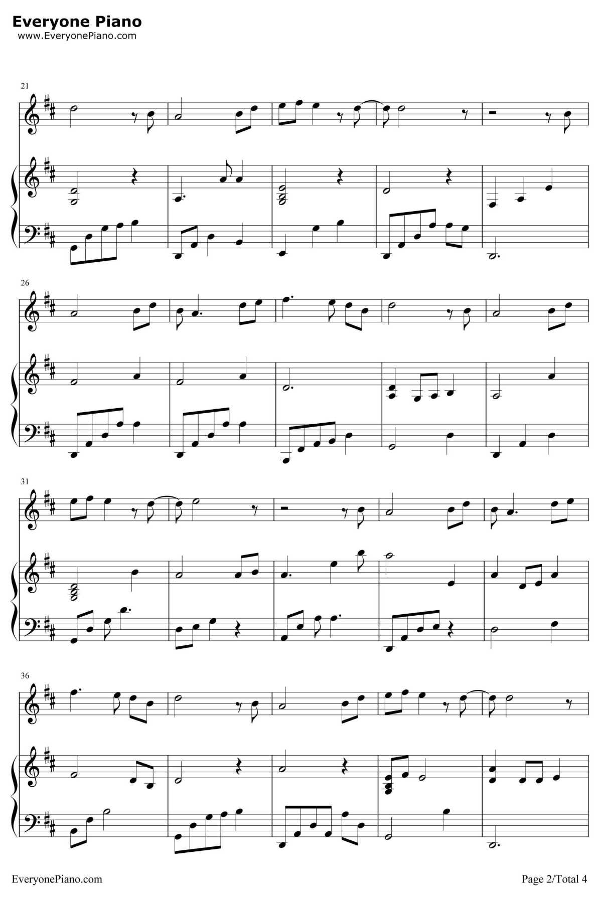 天之大钢琴谱2-周安信